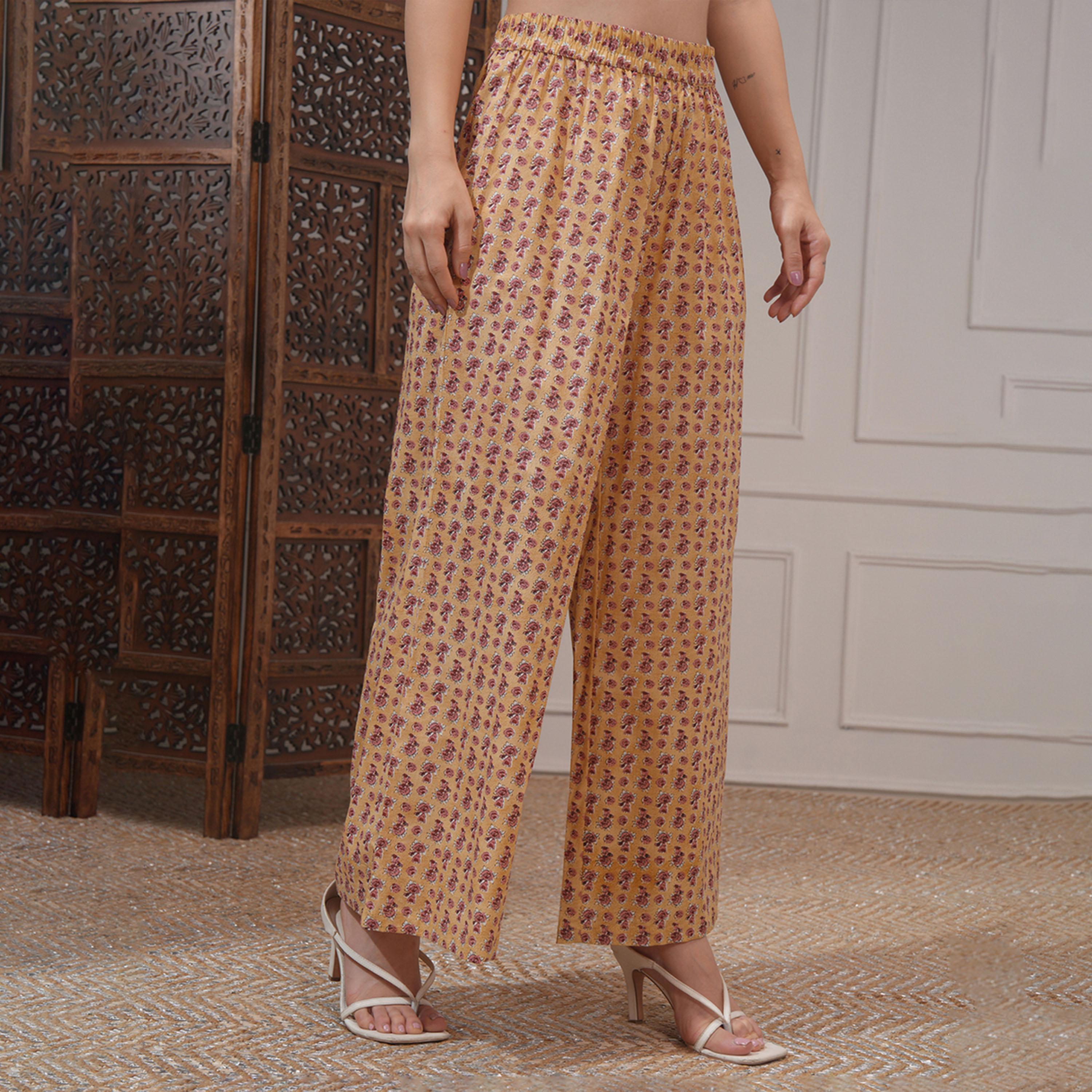 Vishudh X Styli Printed Top With Palazzo & Jacket Co-Ords-women-clothing-coordsets-image-6