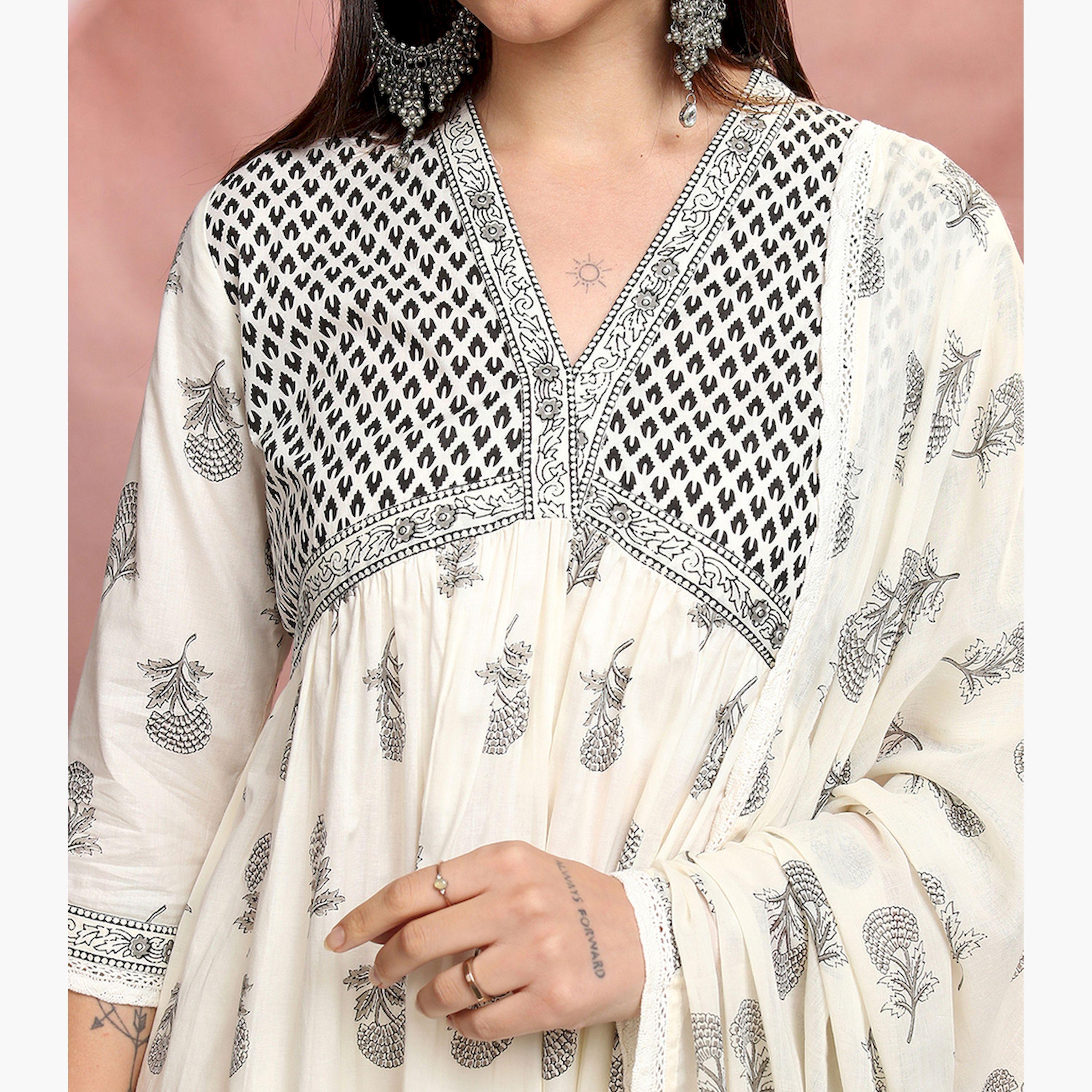 Vishudh X Styli Printed Cotton Kurta Set-women-clothing-ethnicwear-kurtasets-image-5