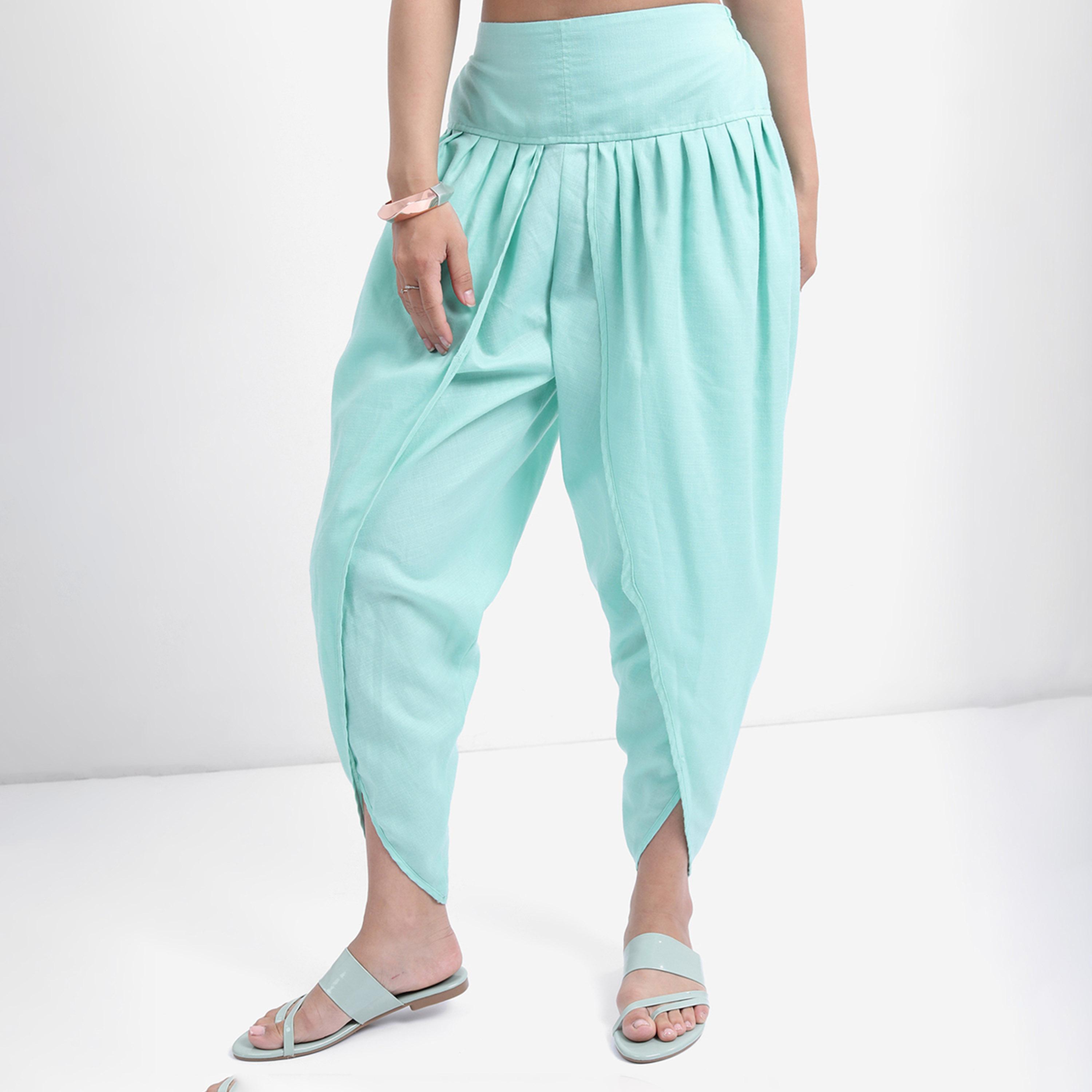 فيشود × ستايلي - كورتا بطبعة زهور مع بنطال دوتي ووشاح دوباتا - أخضر ليموني-women-clothing-ethnicwear-sareesets-image-7