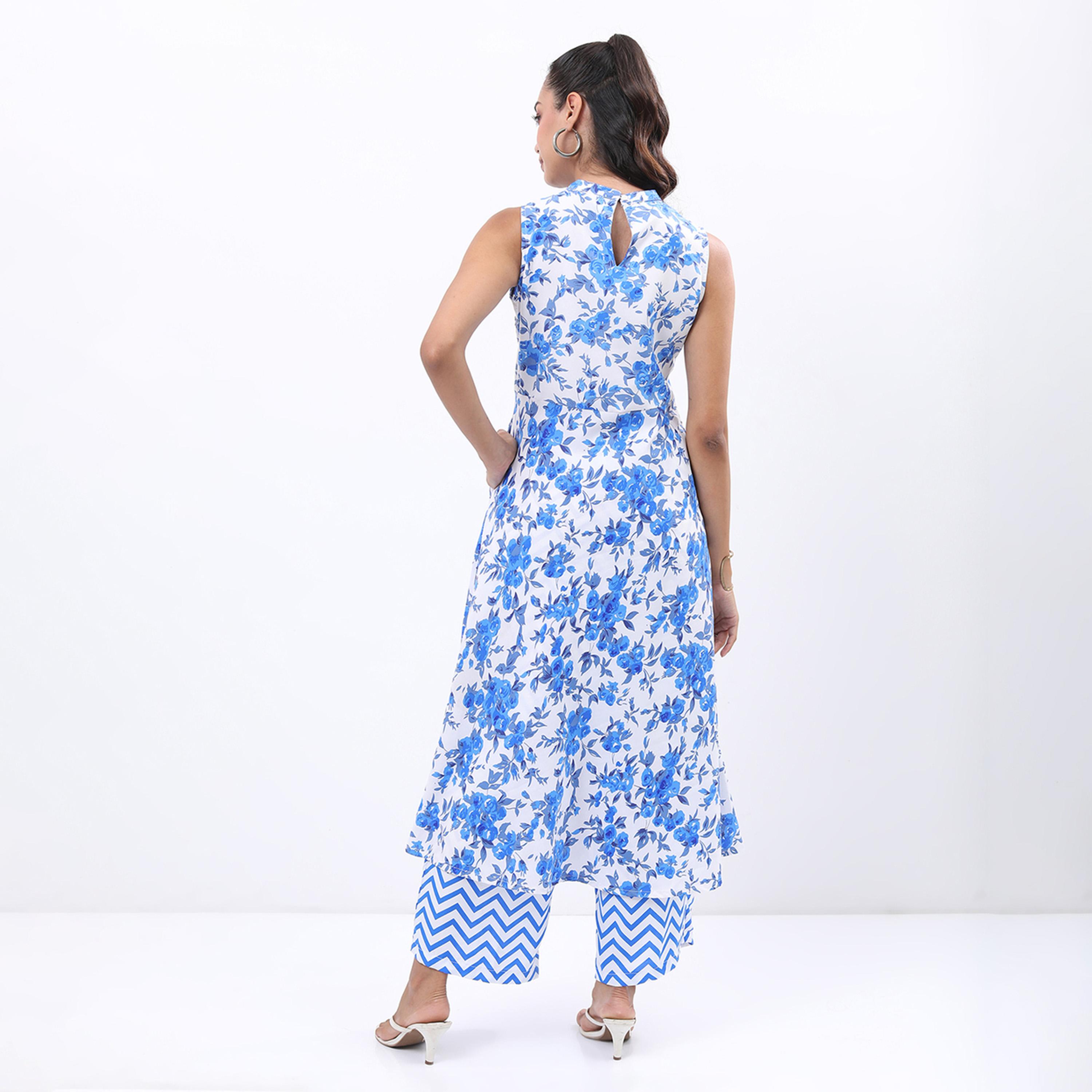 Vishudh X Styli Floral Printed A-Line Regular Kurta with Palazzos-women-clothing-ethnicwear-kurtasets-image-3