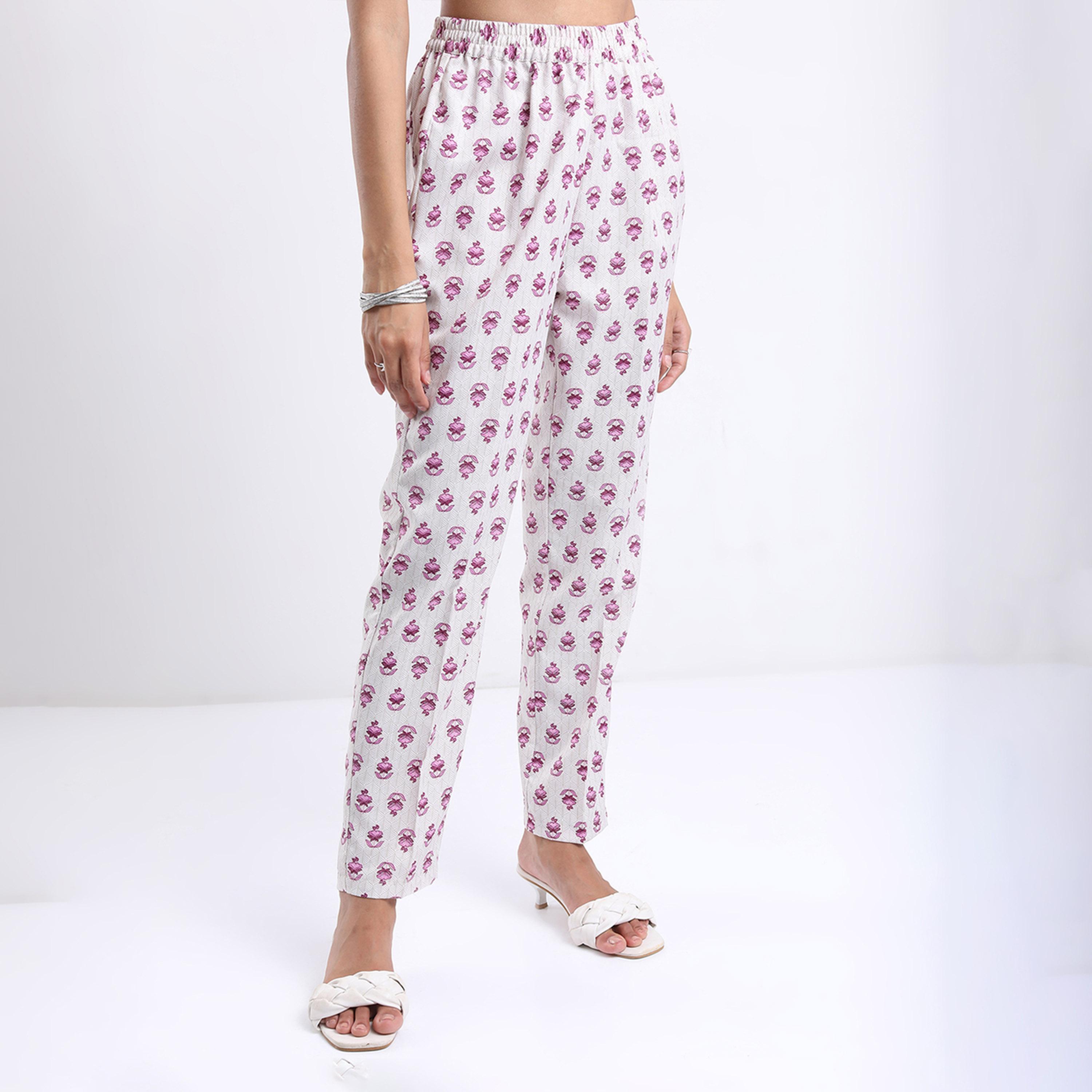 Vishudh X Styli Floral Printed Straight Kurta with Trousers With Dupatta-women-clothing-ethnicwear-sareesets-image-7