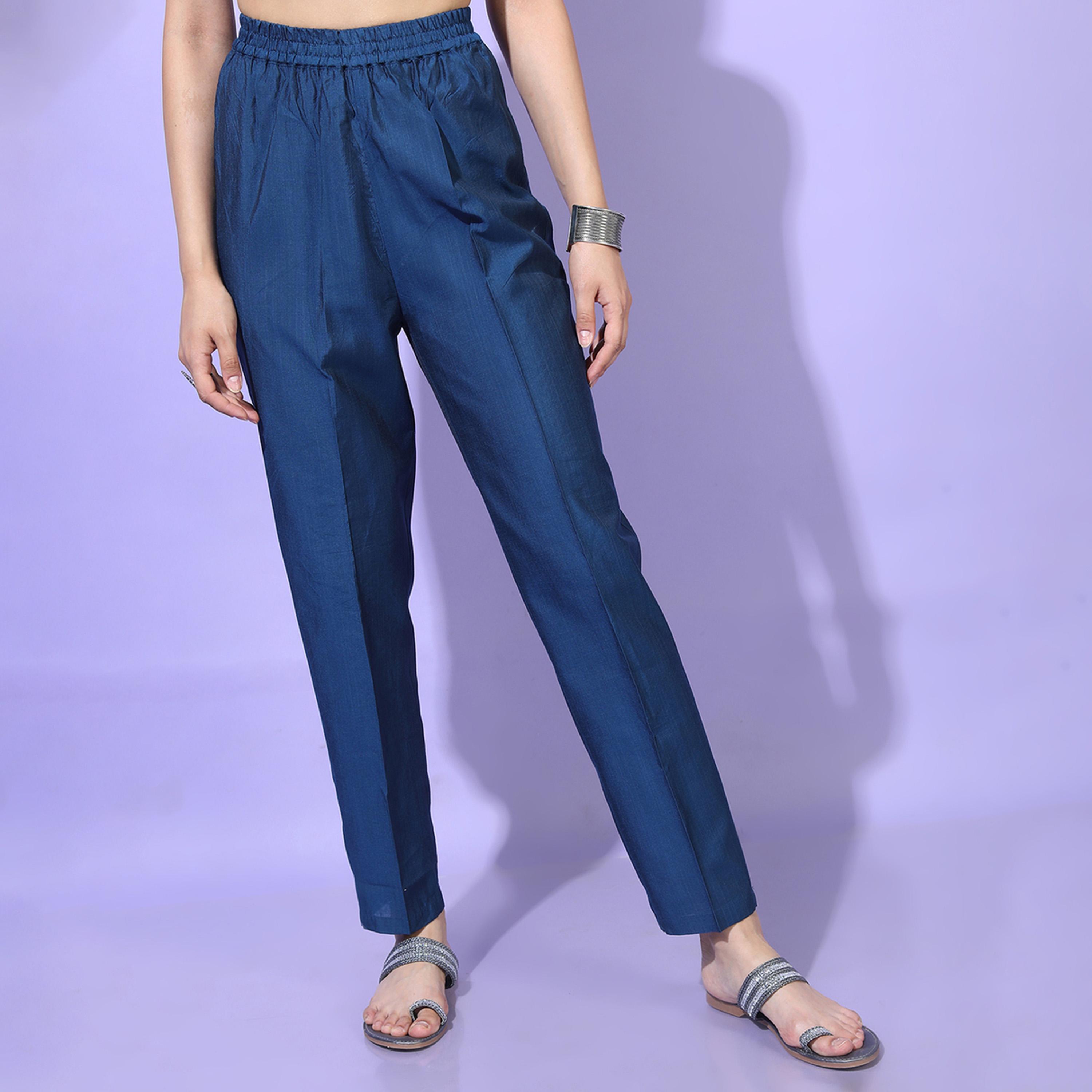 فيشود × ستايلي - كورتا نسائية مع بنطال بنقشة عرقية - أزرق مخضر-women-clothing-ethnicwear-kurtasets-image-8