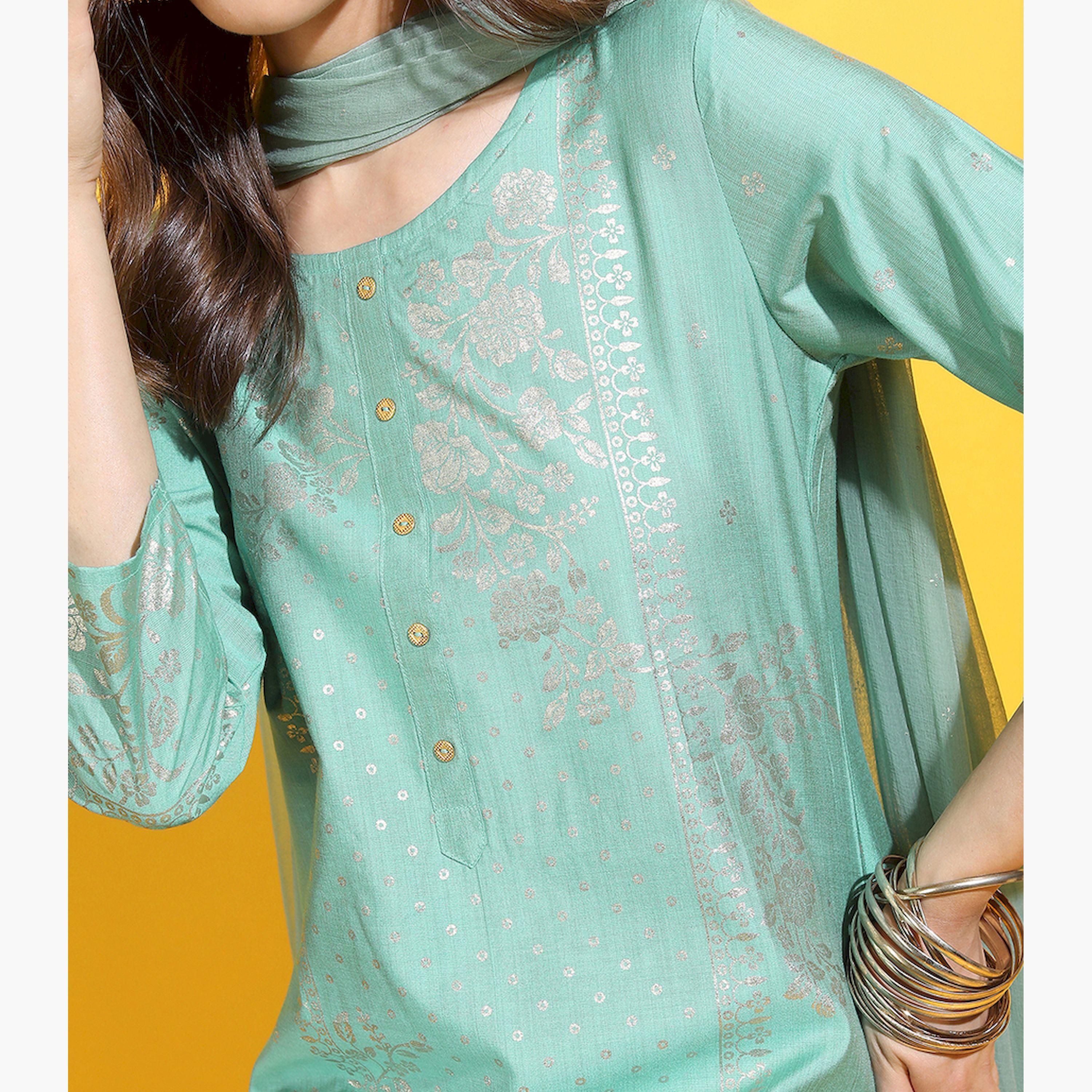 Vishudh X Styli Women Floral Viscose Rayon Kurta Set-women-clothing-ethnicwear-kurtasets-image-4