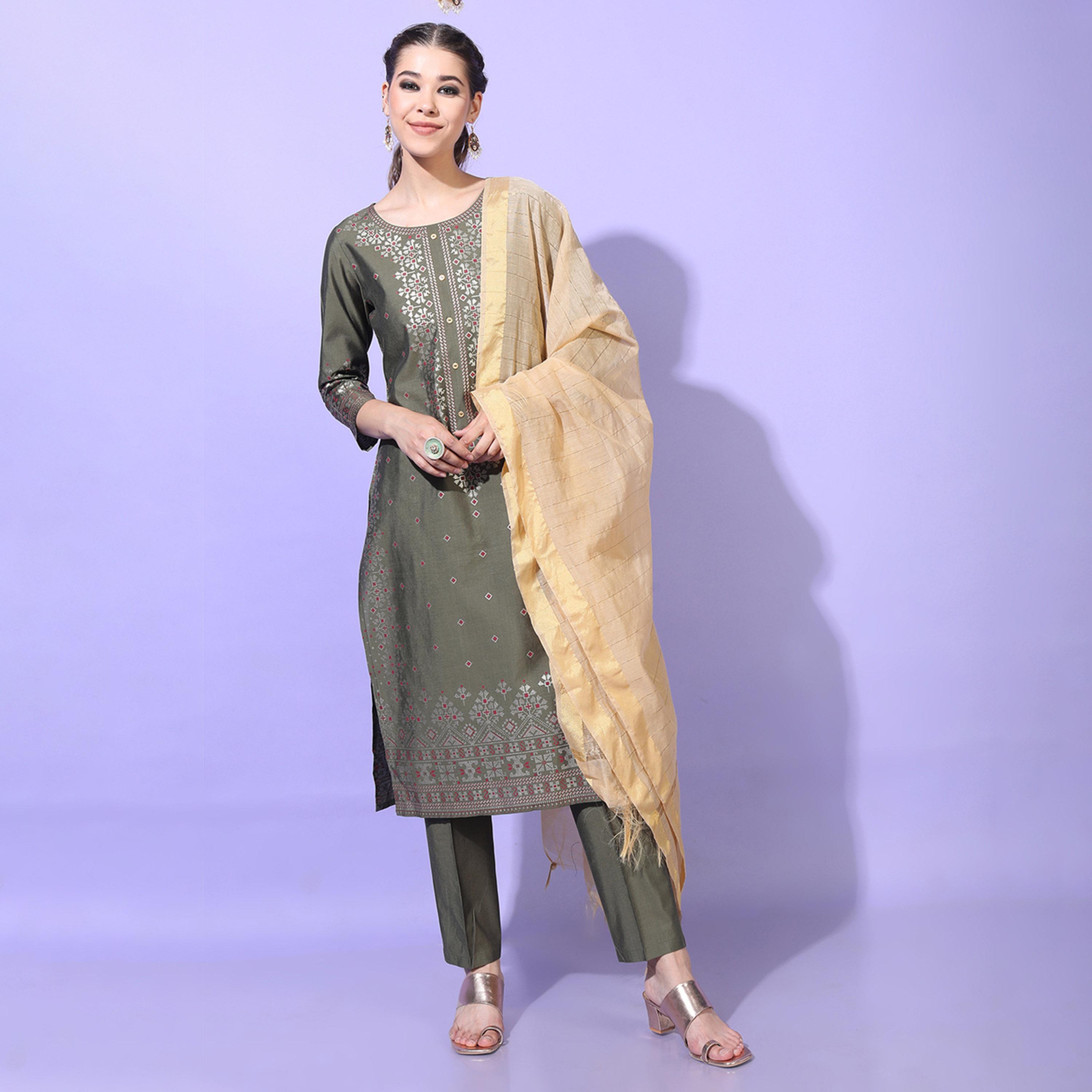 Vishudh X Styli Women Ethnic Motifs Viscose Rayon Kurta Set-women-clothing-ethnicwear-kurtasets-image-2