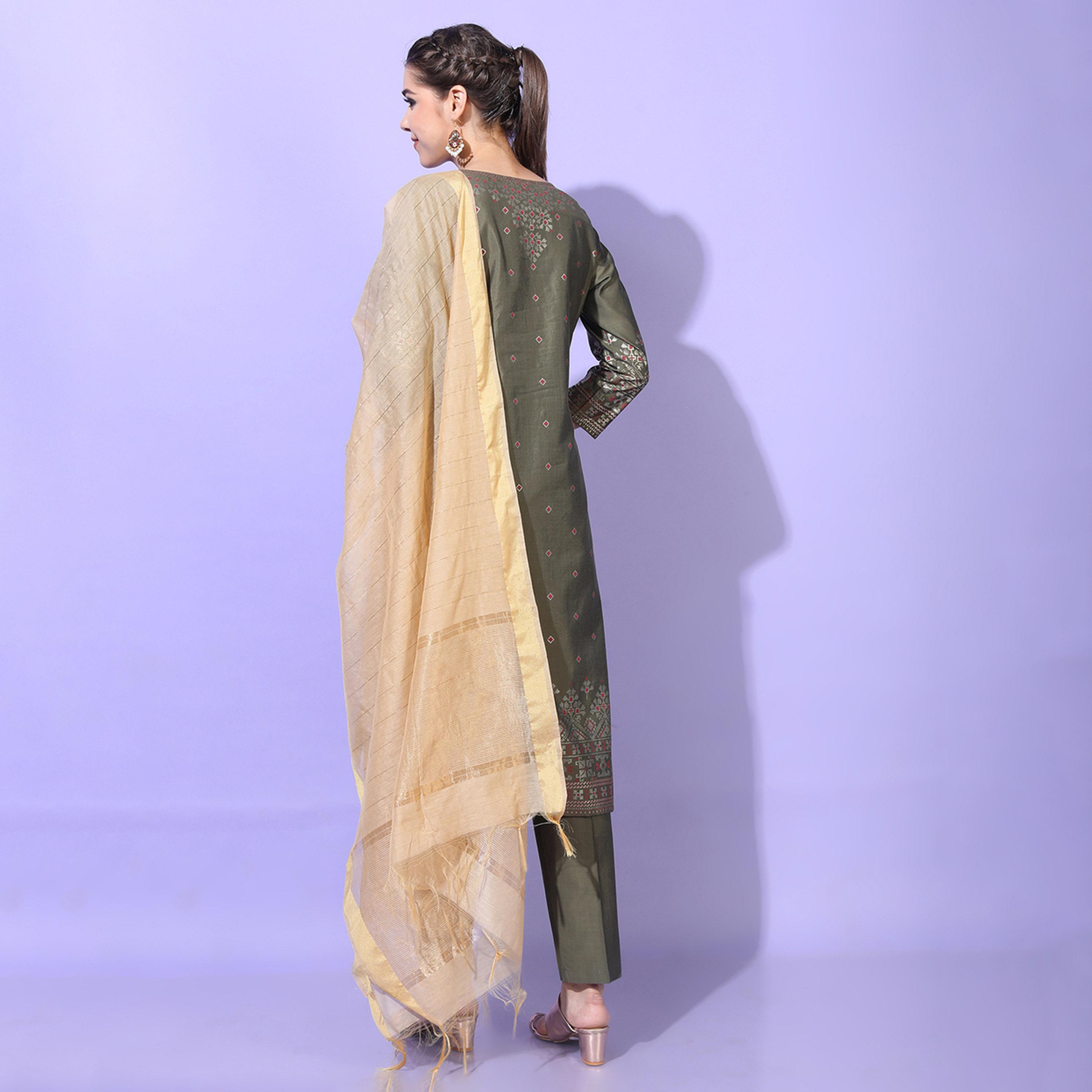 Vishudh X Styli Women Ethnic Motifs Viscose Rayon Kurta Set-women-clothing-ethnicwear-kurtasets-image-3