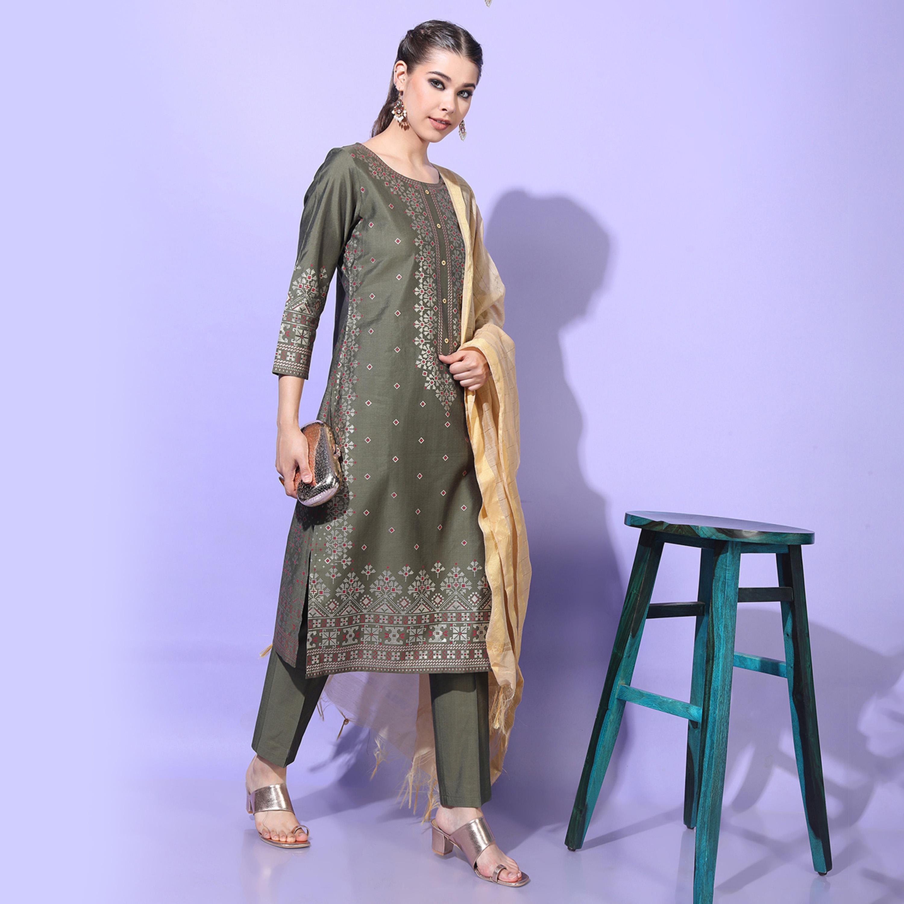 Vishudh X Styli Women Ethnic Motifs Viscose Rayon Kurta Set-women-clothing-ethnicwear-kurtasets-image-5