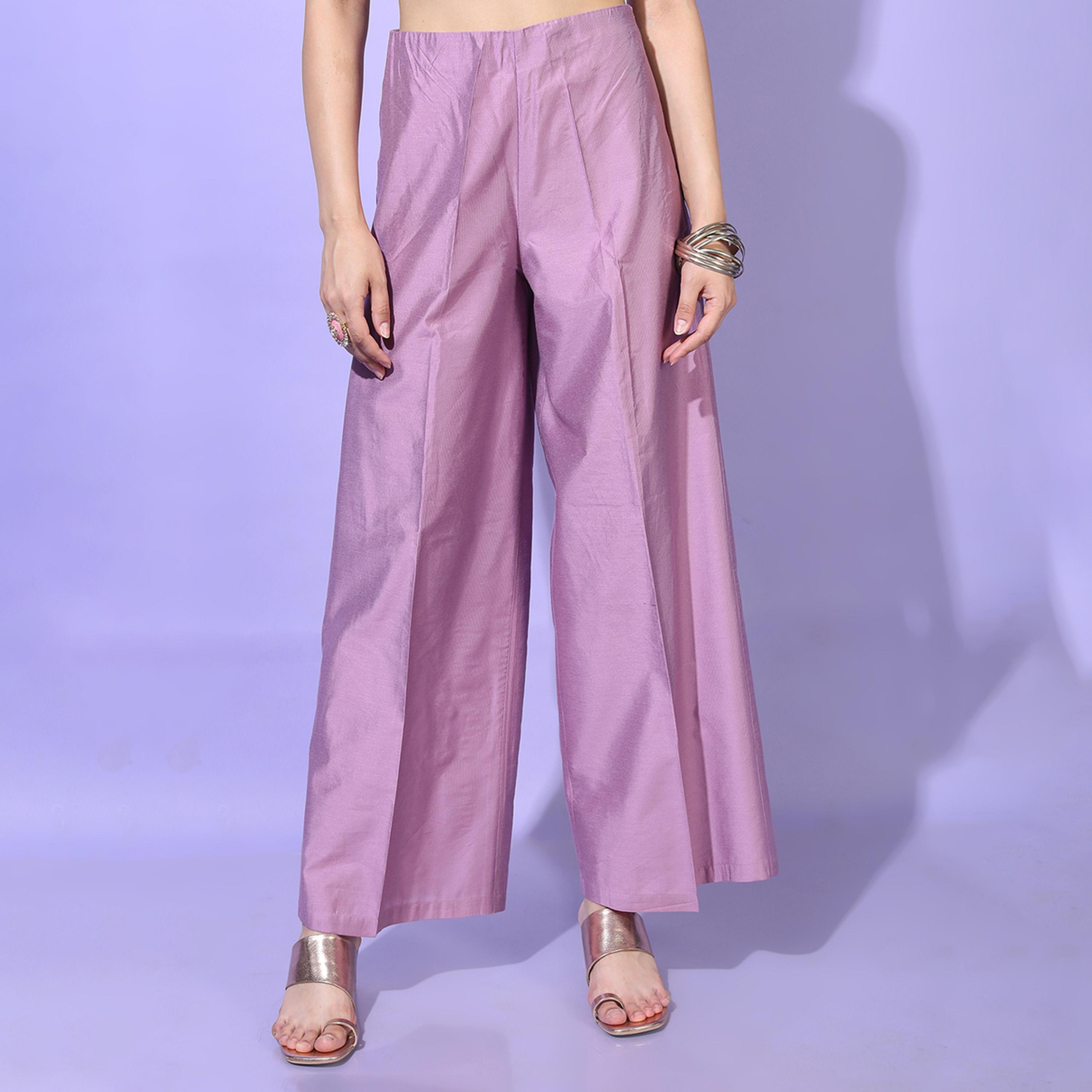 Vishudh X Styli Women Solid Chanderi Cotton Kurta with Trouser-women-clothing-ethnicwear-kurtasets-image-8