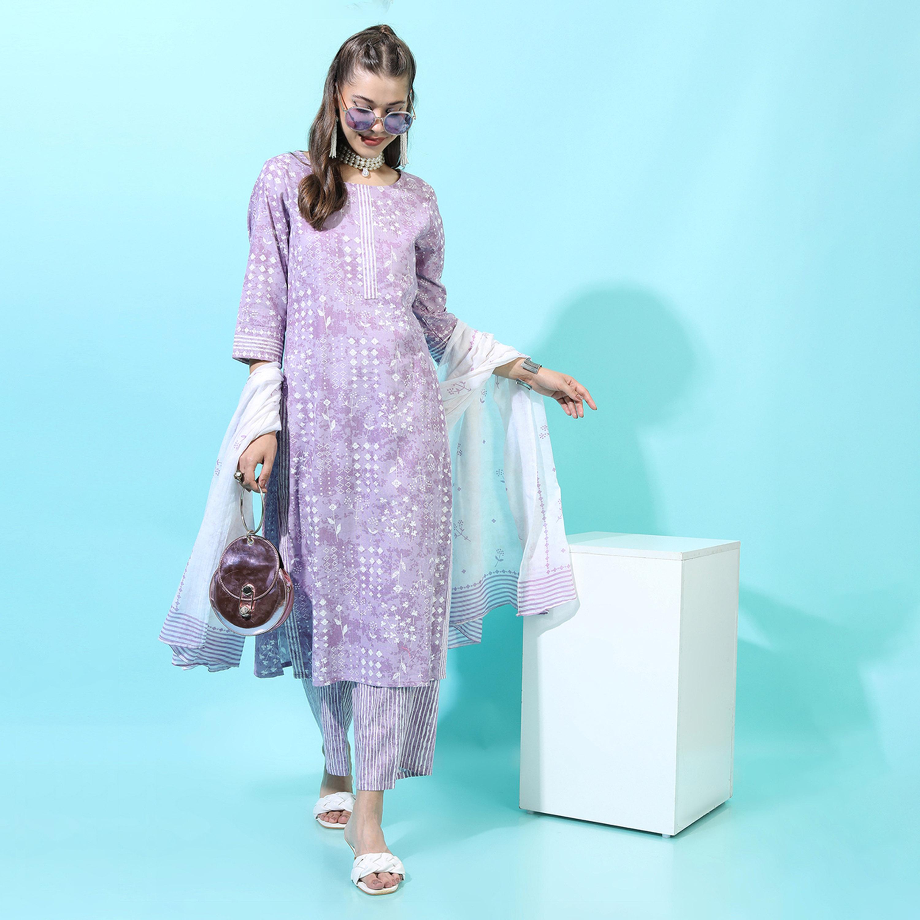 Vishudh X Styli Women Floral Pure Cotton Kurta Set-women-clothing-ethnicwear-kurtasets-image-1