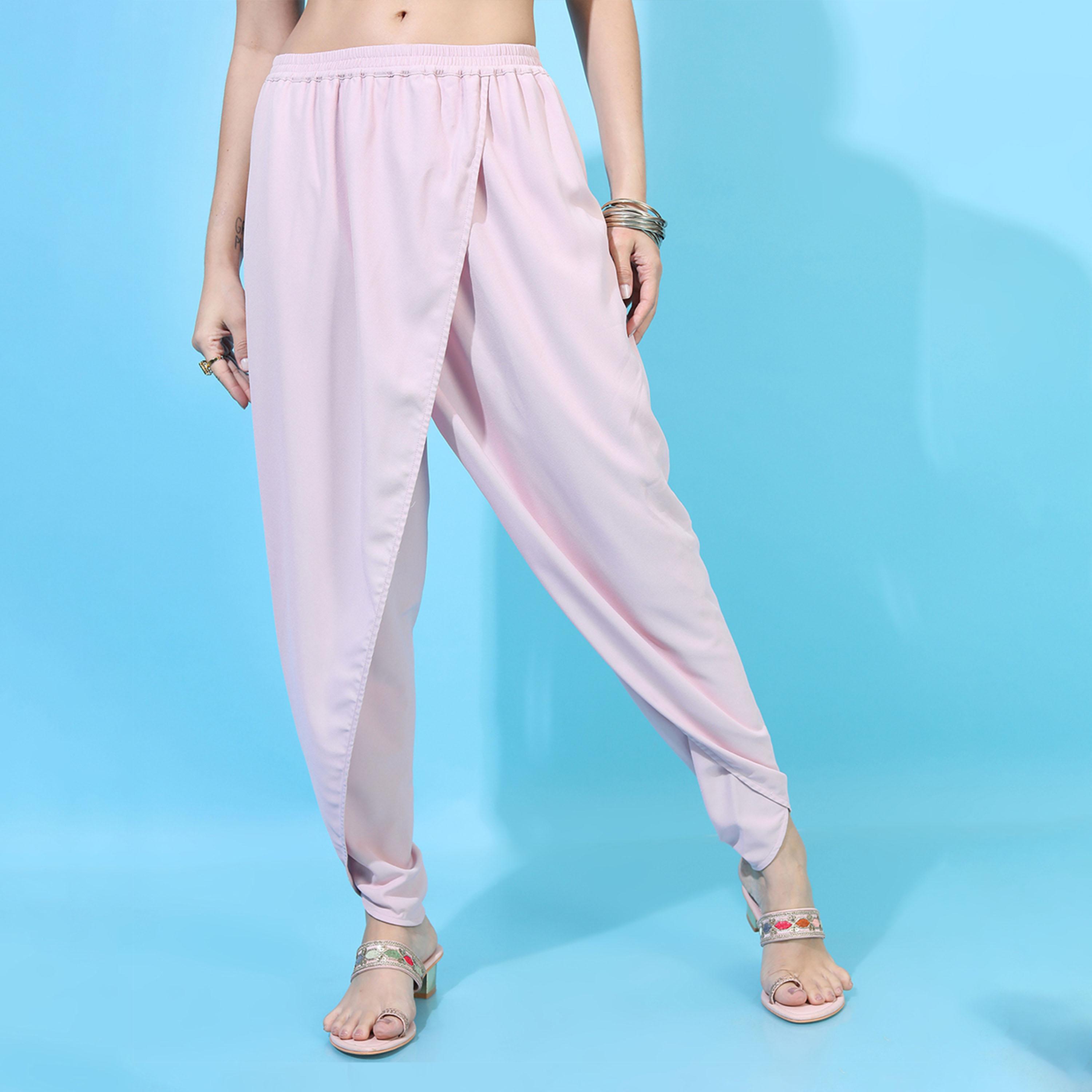 فيشود × ستايلي - كورتا مطرزة بزخارف عرقية مع بنطال دوتي باللون الوردي للنساء-women-clothing-ethnicwear-kurtasets-image-7