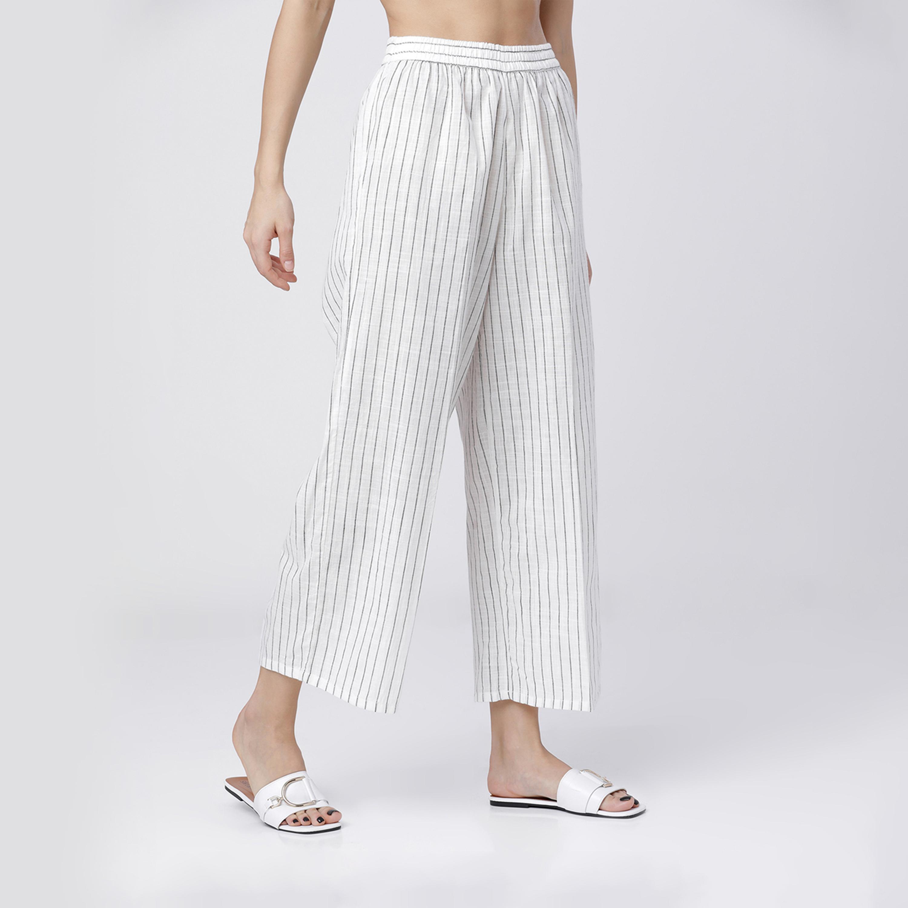 Vishudh X Styli Women Off-White Checked Kurta with Palazzo and Dupatta-women-clothing-ethnicwear-sareesets-image-6
