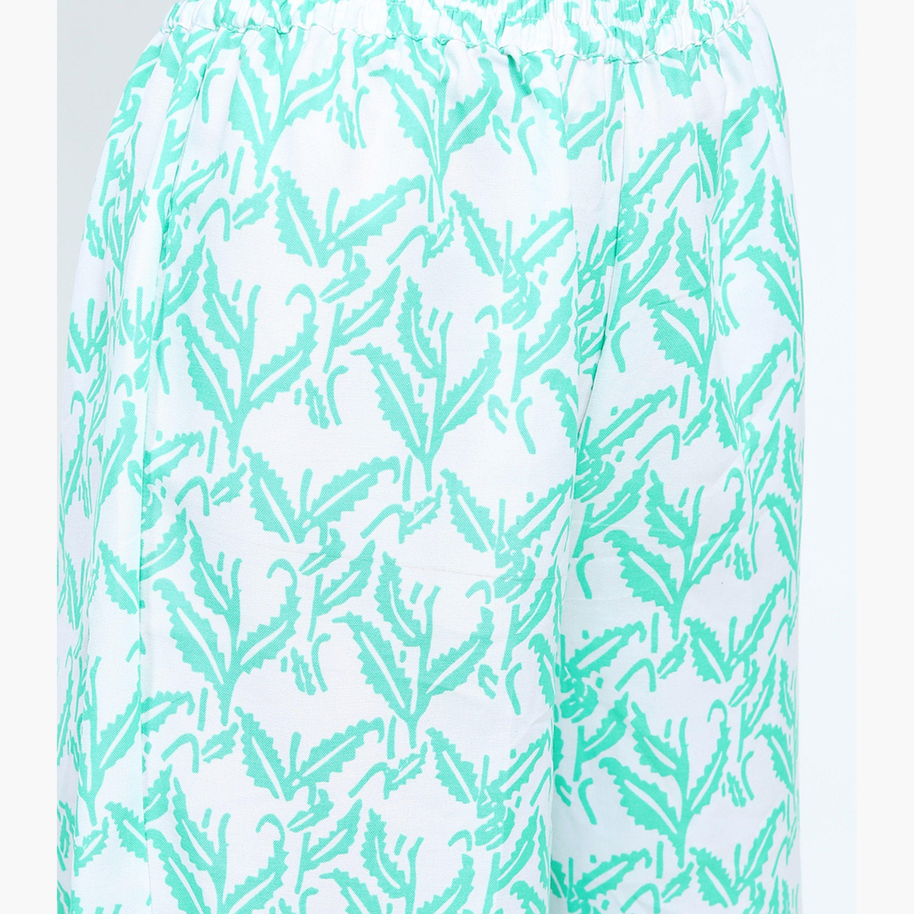 Vishudh X Styli Women Grey Floral Printed Straight Kurti with Trousers & Dupatta-women-clothing-ethnicwear-sareesets-image-6