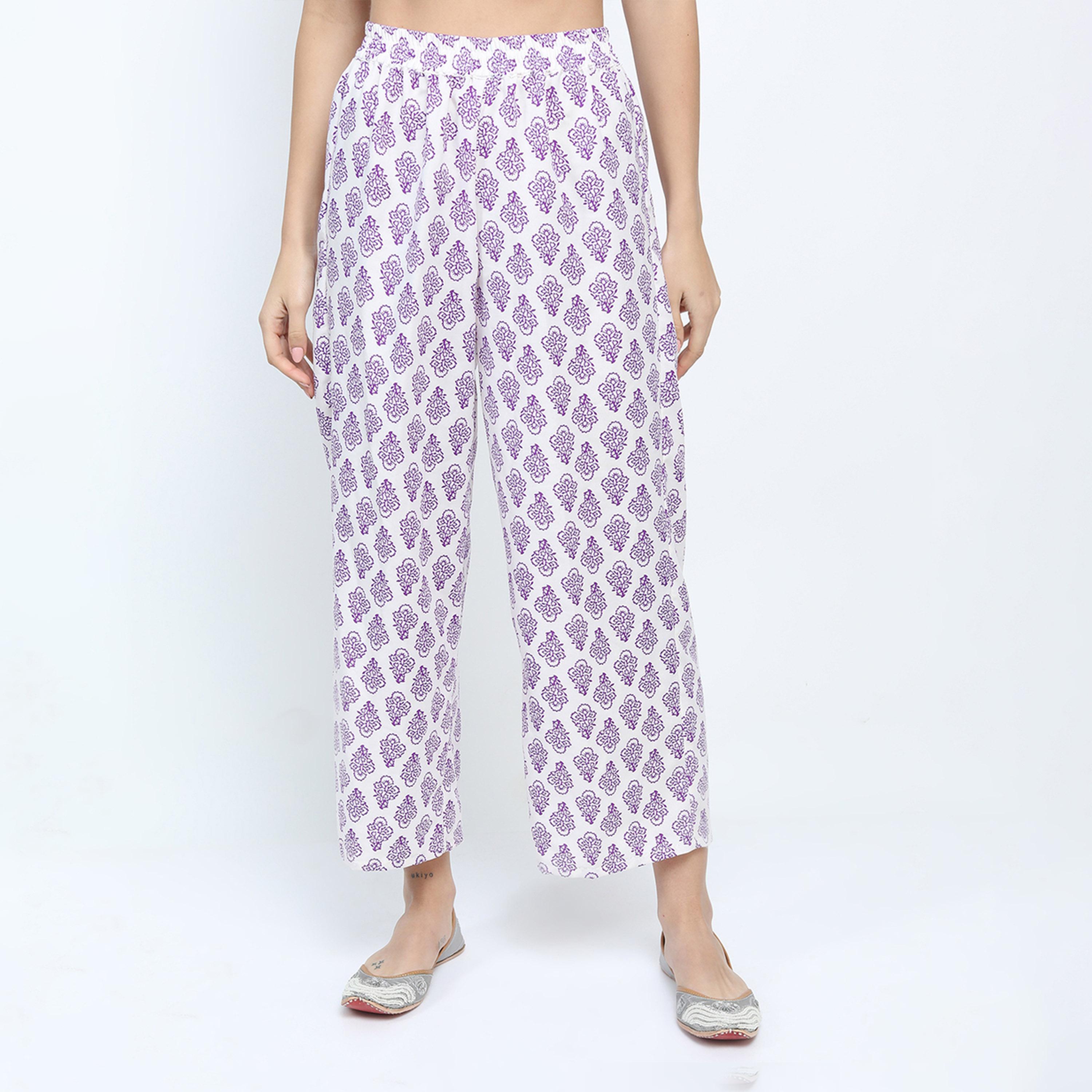 فيشود × ستايلي - كورتي مزينة بالزهور مع بنطال ووشاح باللون الوردي للنساء-women-clothing-ethnicwear-sareesets-image-7
