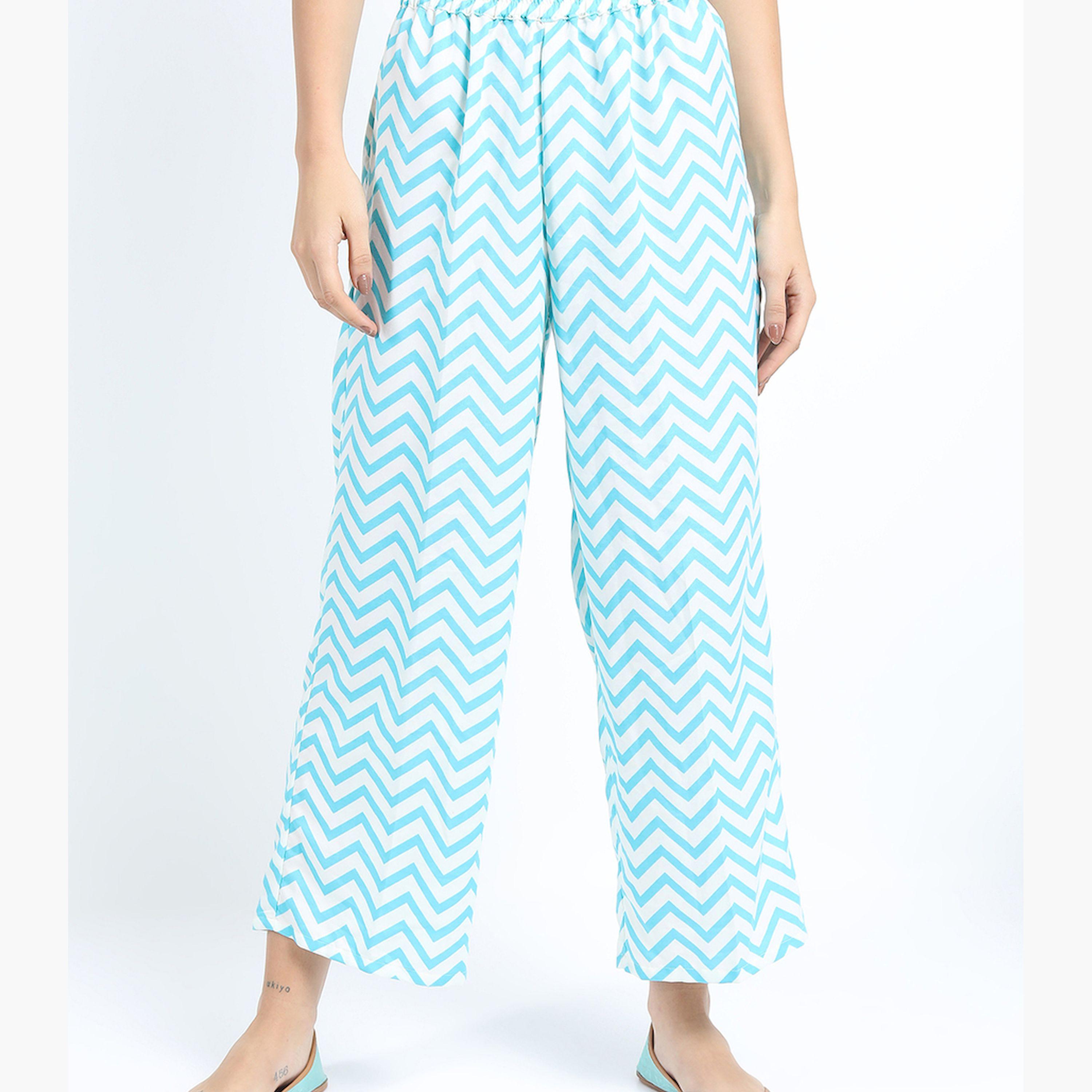 Vishudh X Styli Women Turquoise Blue Printed Kurta with Palazzo & Dupatta-women-clothing-ethnicwear-sareesets-image-10