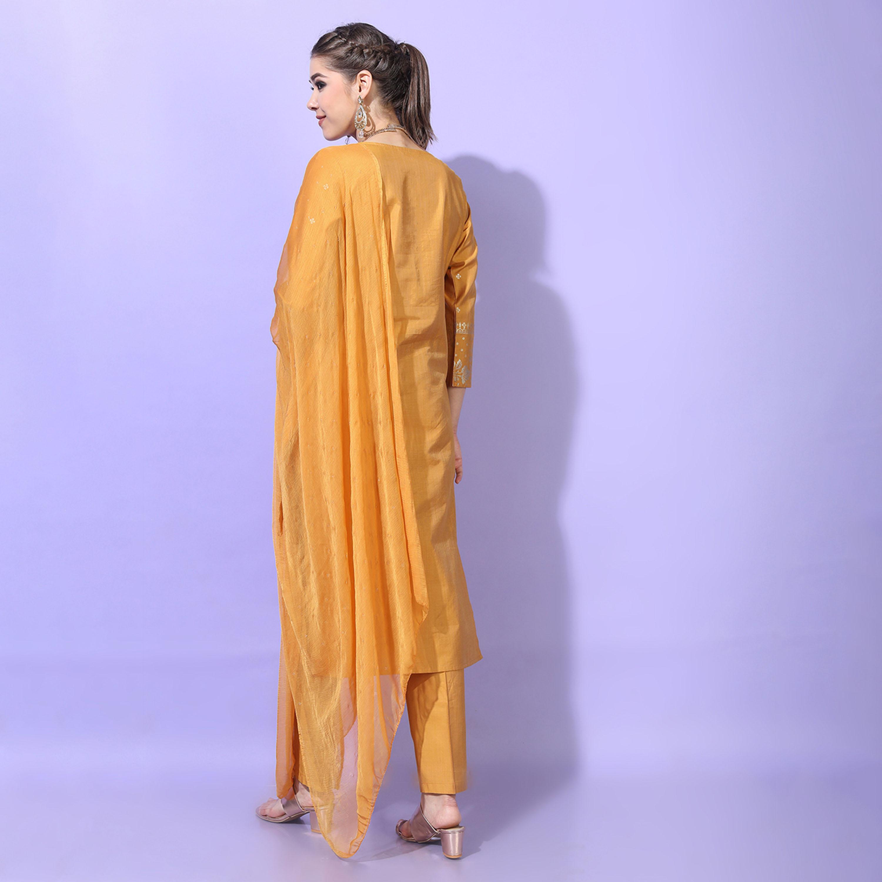 Vishudh X Styli Women Floral Kurta with Trousers & Dupatta-women-clothing-ethnicwear-sareesets-image-3