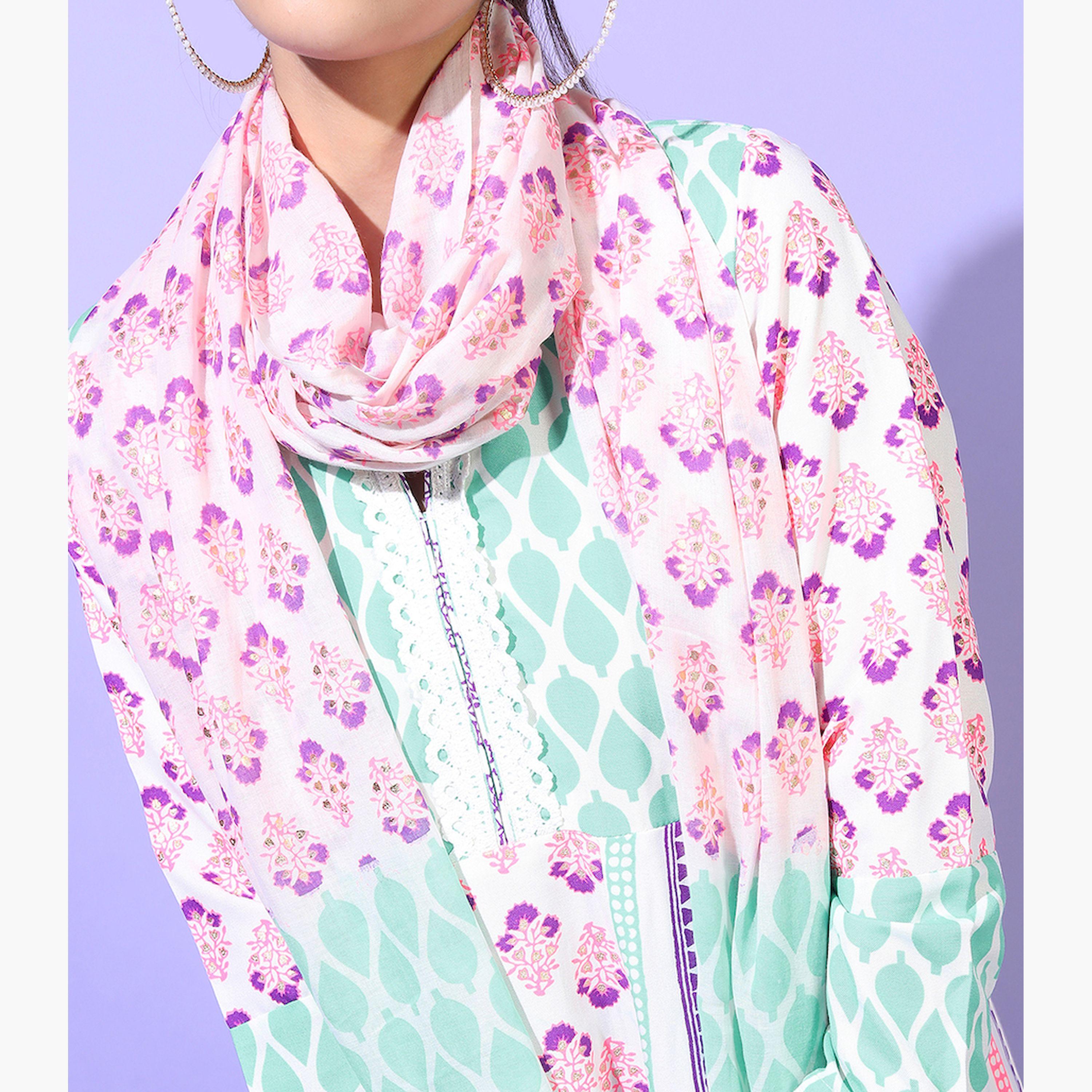 فيشود × ستايلي - كورتا نسائية مورّدة من فيسكوز رايون مع بنطال ووشاح-women-clothing-ethnicwear-sareesets-image-4