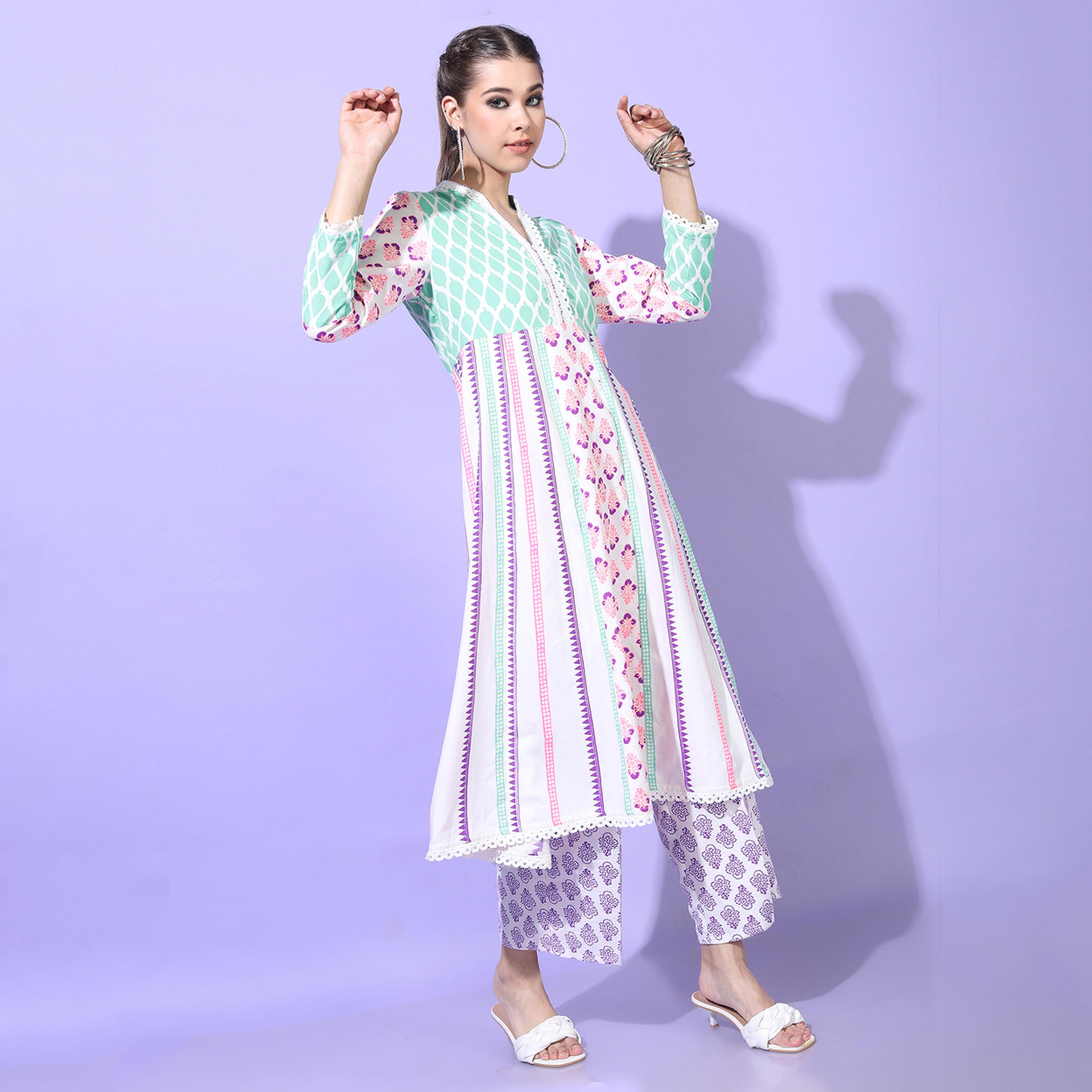 Vishudh X Styli Women Floral Viscose Rayon Kurta with Trousers with Dupatta-women-clothing-ethnicwear-sareesets-image-6