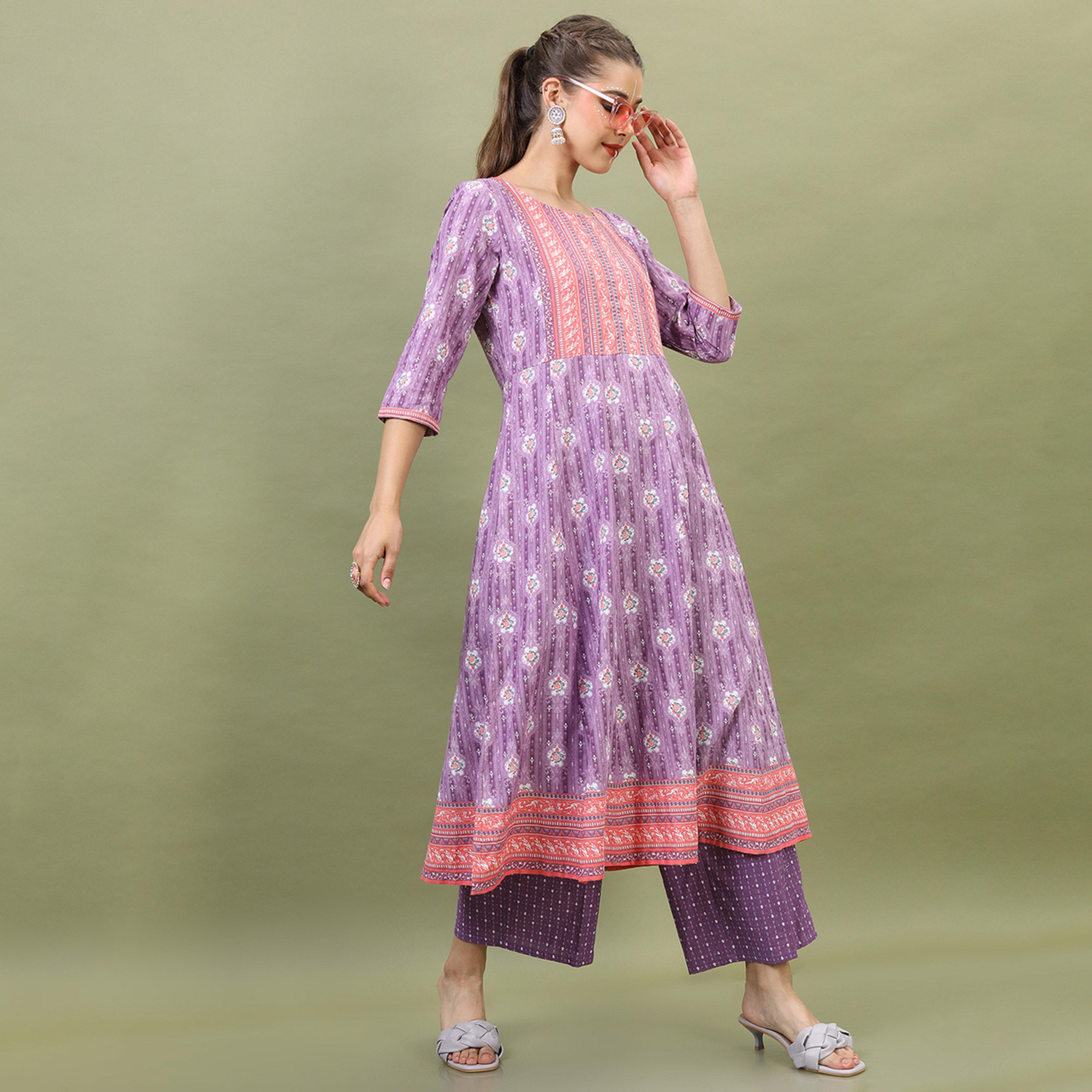 Vishudh X Styli Women Floral Pure Cotton Kurta with Palazzo and Dupatta-women-clothing-ethnicwear-sareesets-image-6