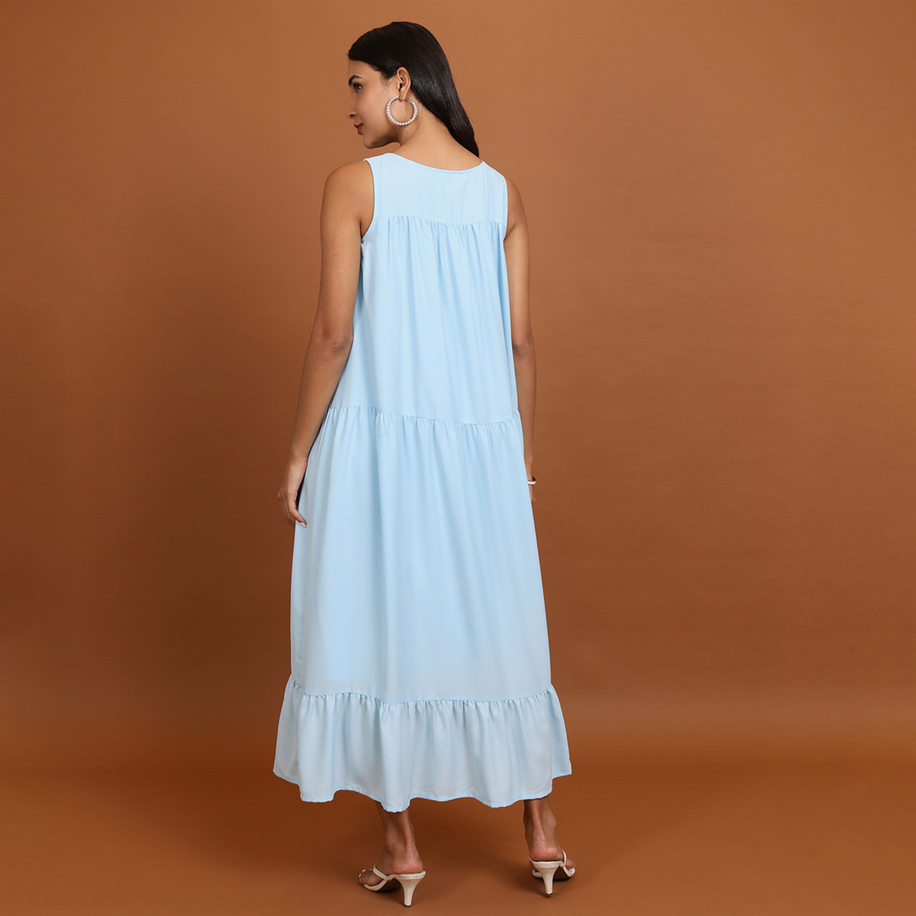 Vishudh X Styli Blue Floral Embroidered Sleeveless Maxi Dress-women-clothing-dresses-image-3