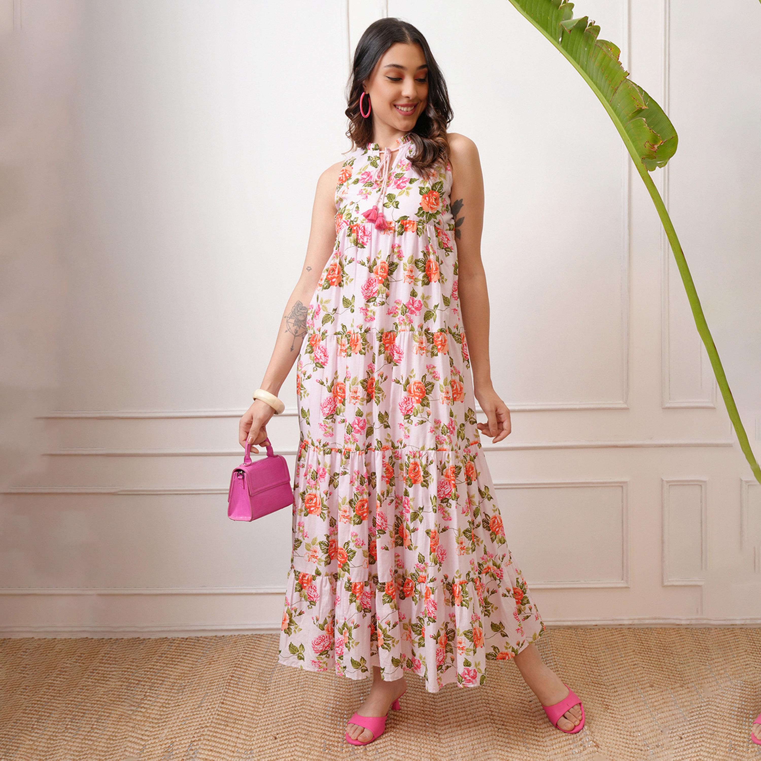 فيشود × ستايلي - فستان ماكسي بطبعات زهور-women-clothing-dresses-image-1