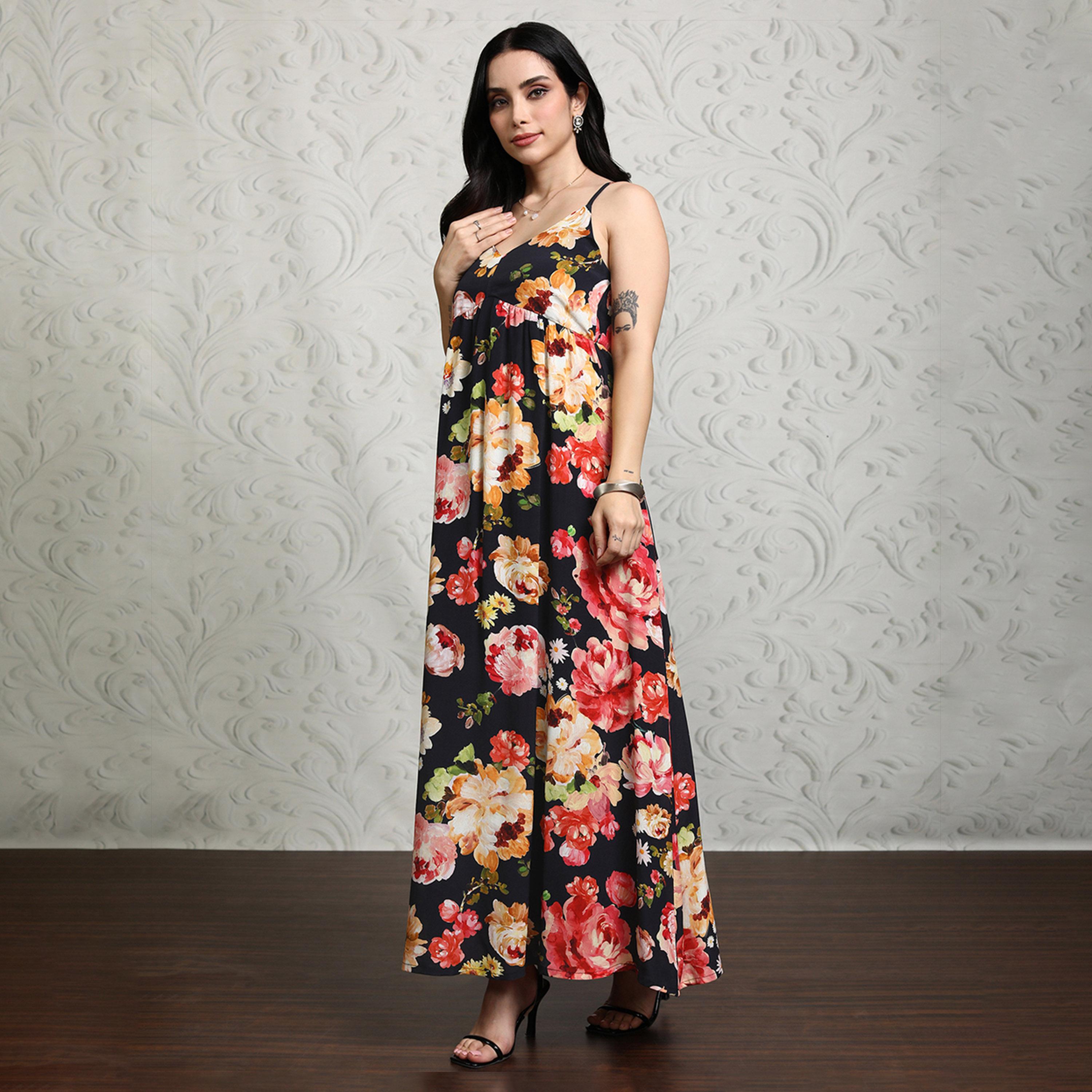 Vishudh X Styli Women Floral Printed Empire Maxi Dress-women-clothing-dresses-image-4