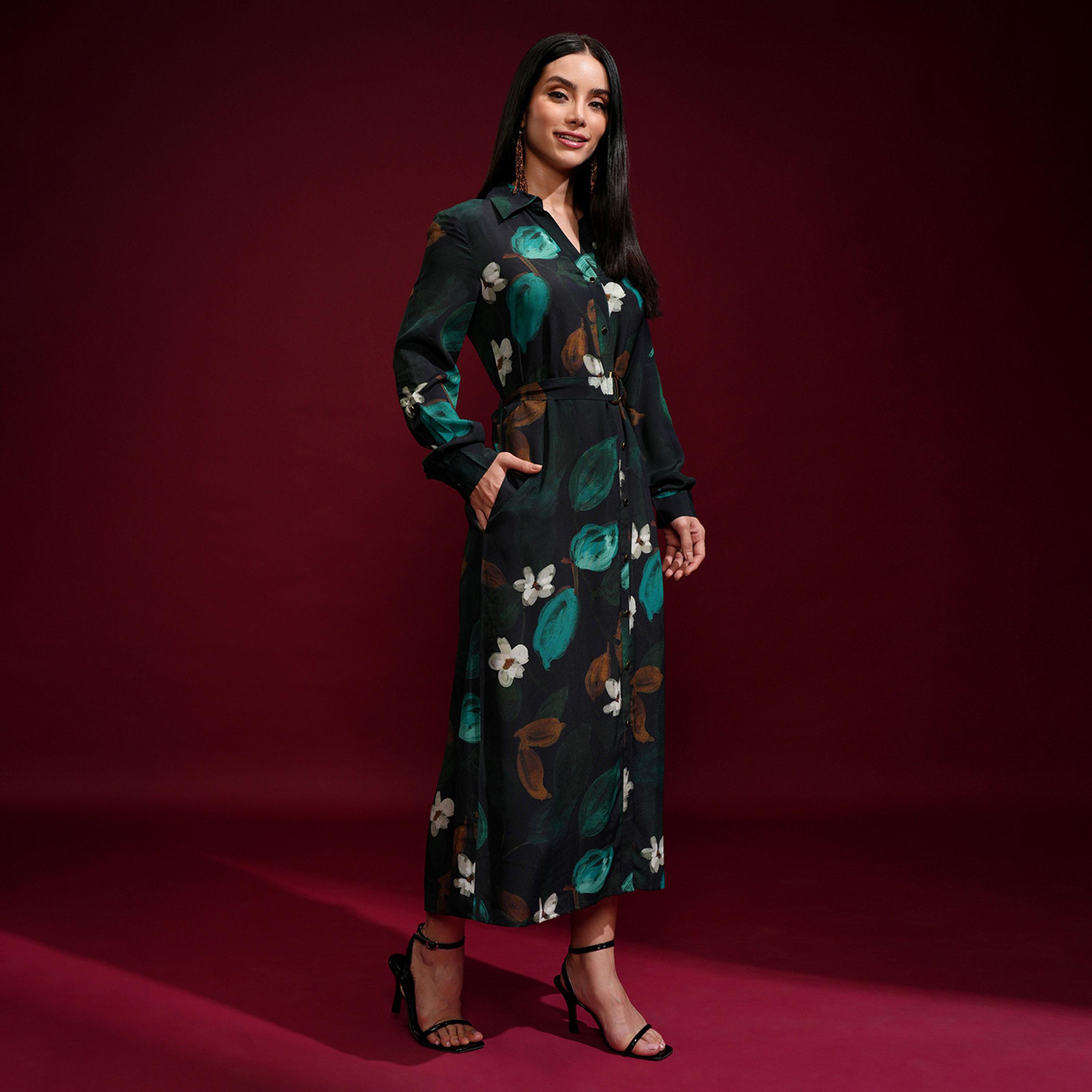 Vishudh X Styli Floral Printed Shirt Midi Dress-women-clothing-dresses-image-6
