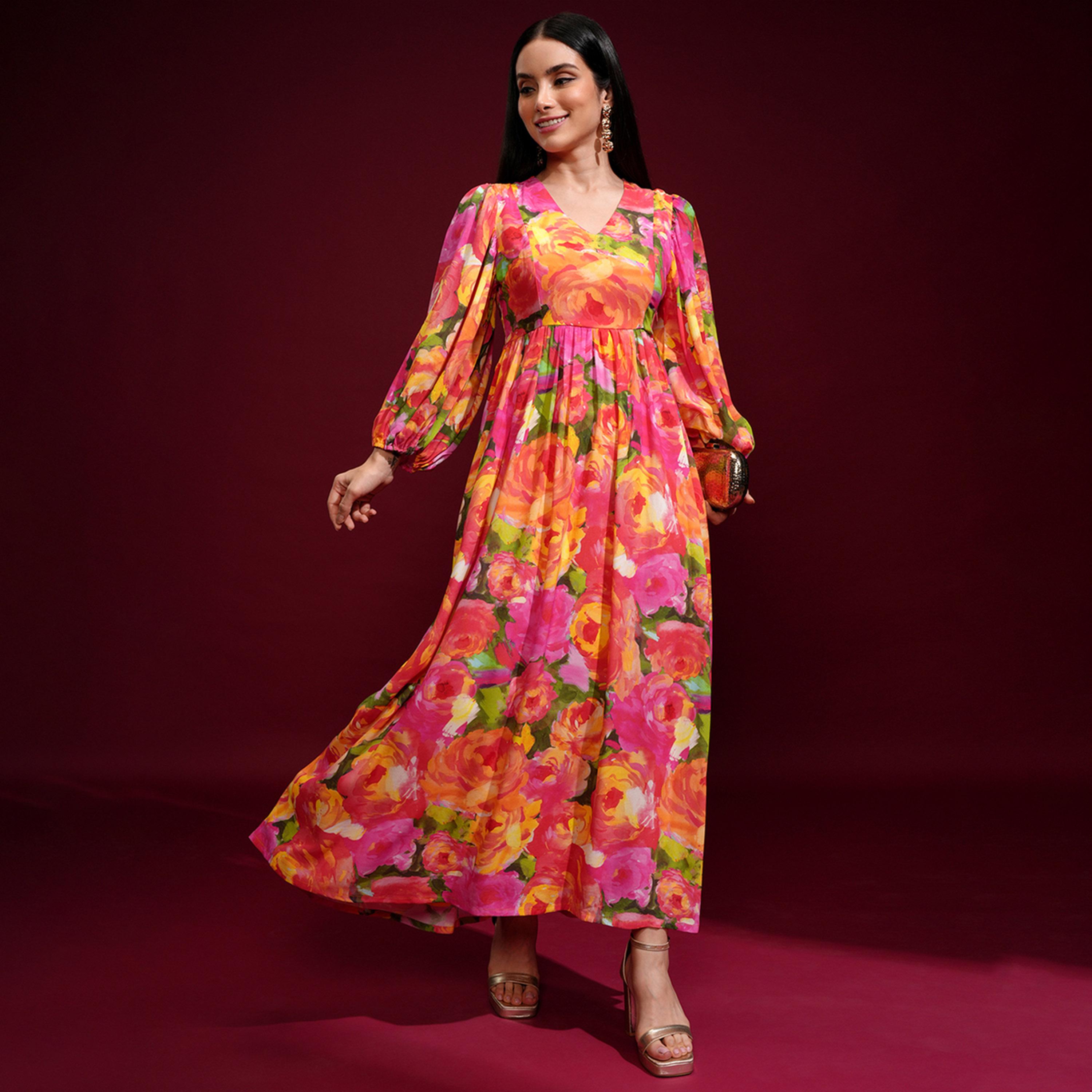 فيشود × ستايلي - فستان ماكسي بطبعة زهور-women-clothing-dresses-image-1