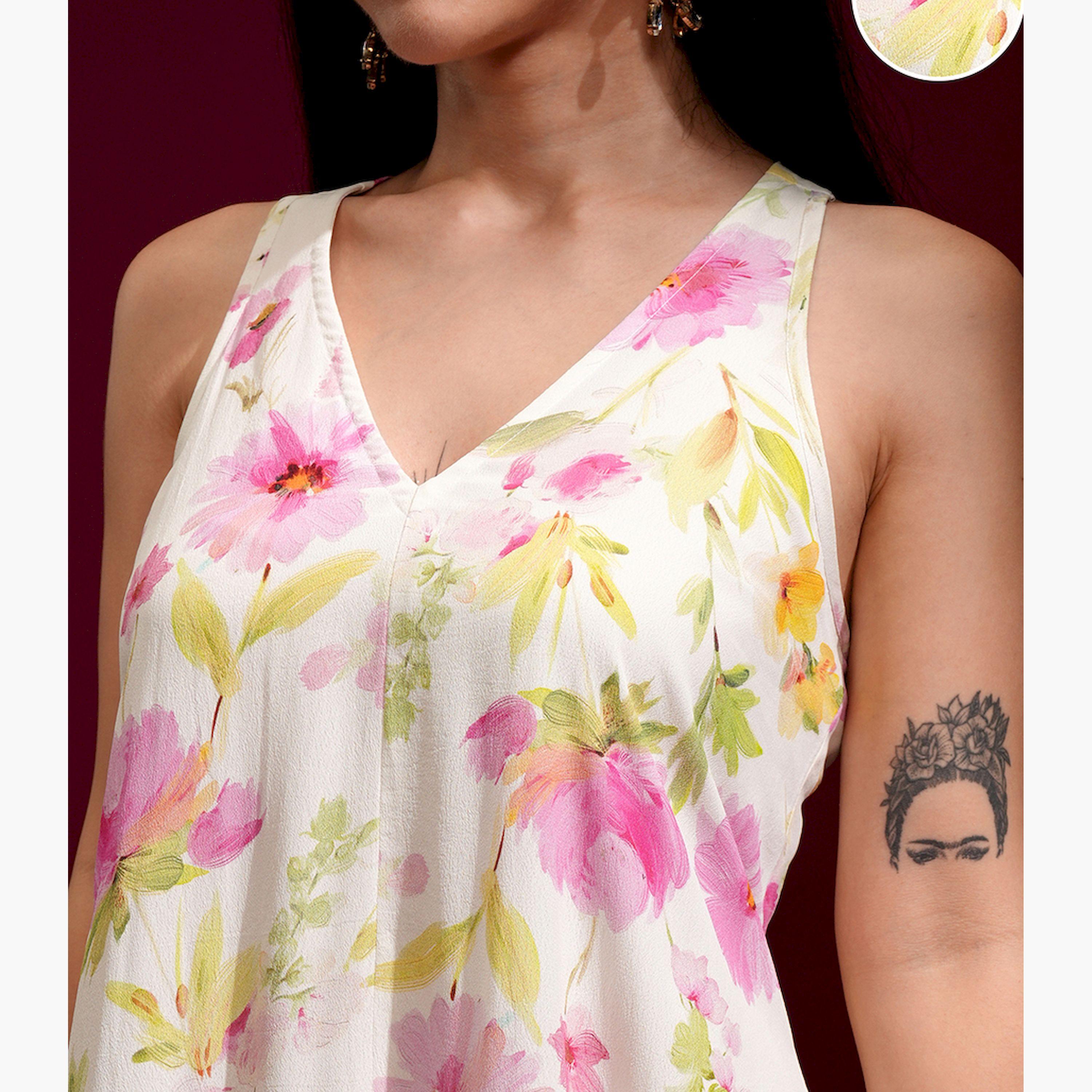 فيشود × ستايلي - فستان ماكسي بطبعة زهور للنساء-women-clothing-dresses-image-5