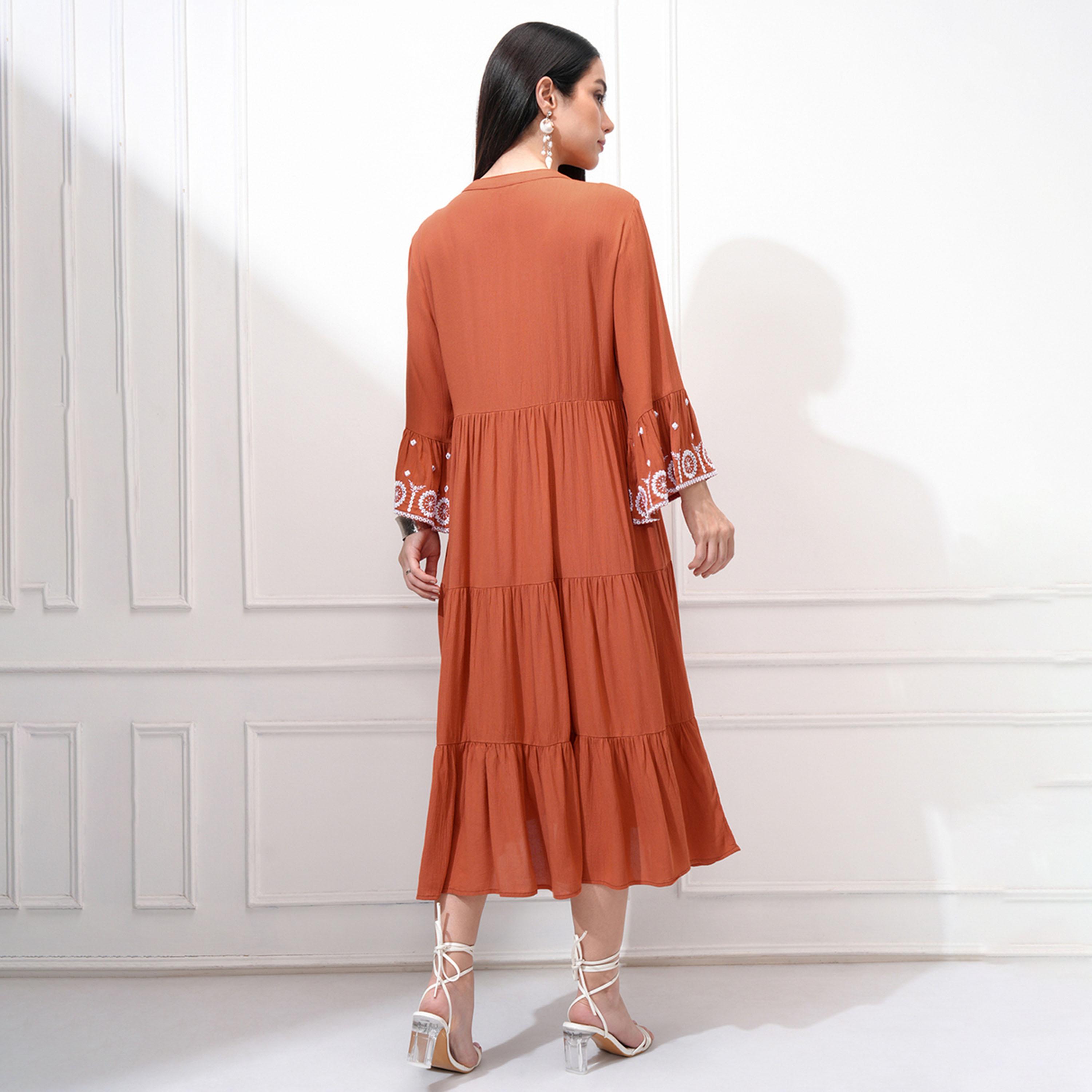 Vishudh X Styli Embroidered Fit & Flare Midi Dress-women-clothing-dresses-image-3