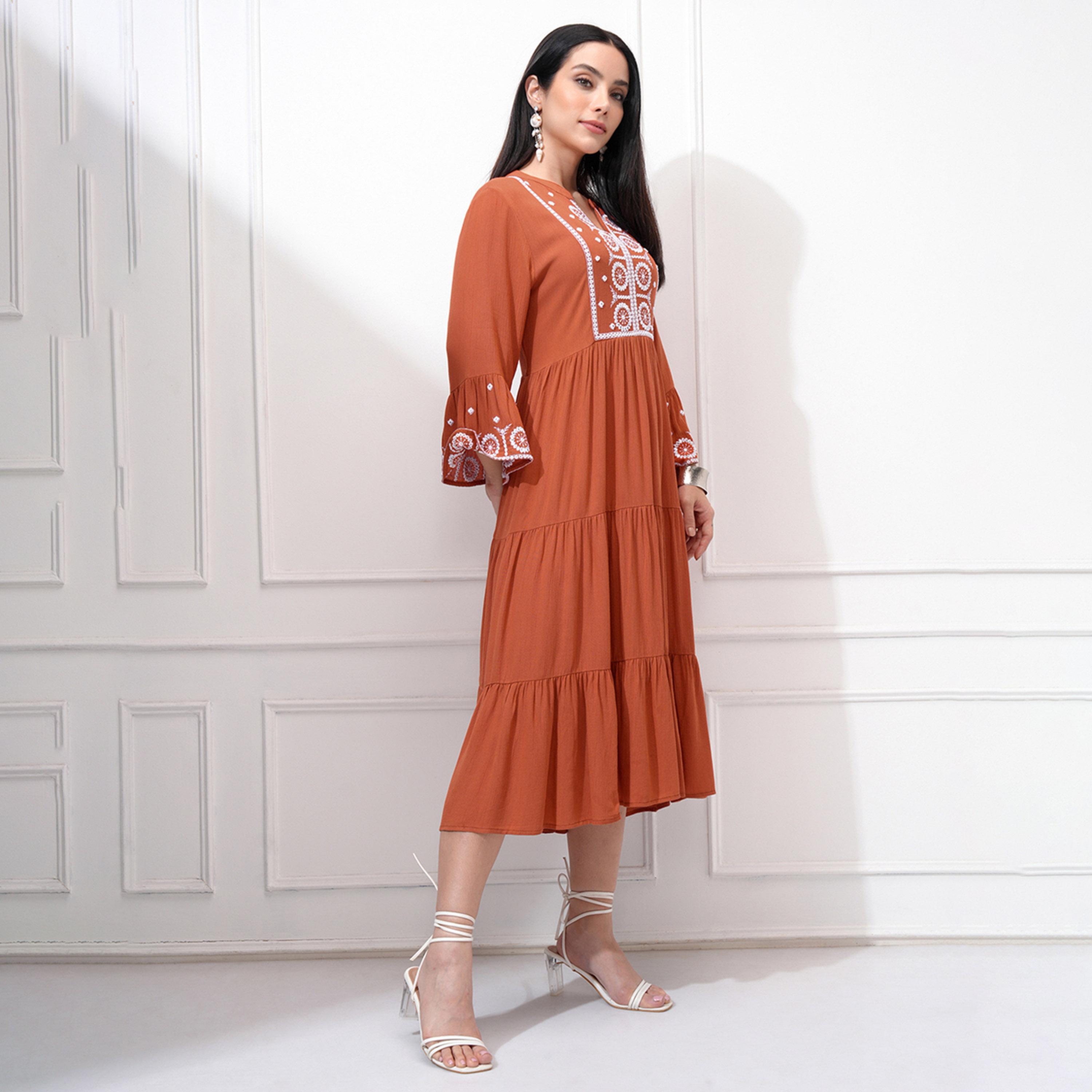 Vishudh X Styli Embroidered Fit & Flare Midi Dress-women-clothing-dresses-image-4