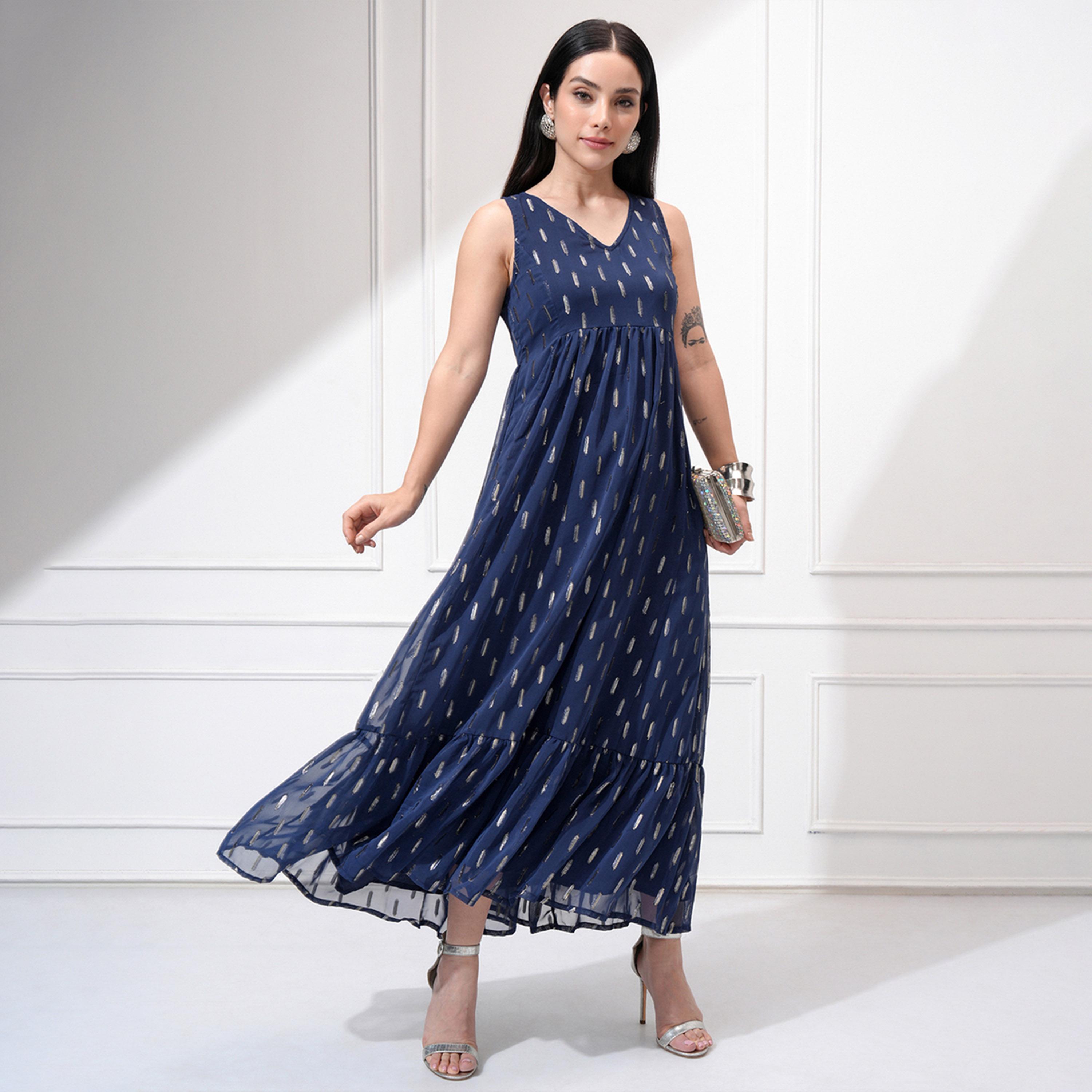 فيشود × ستايلي - فستان نسائي بقصّة واسعة مطبوع بزخارف عرقية-women-clothing-dresses-image-1