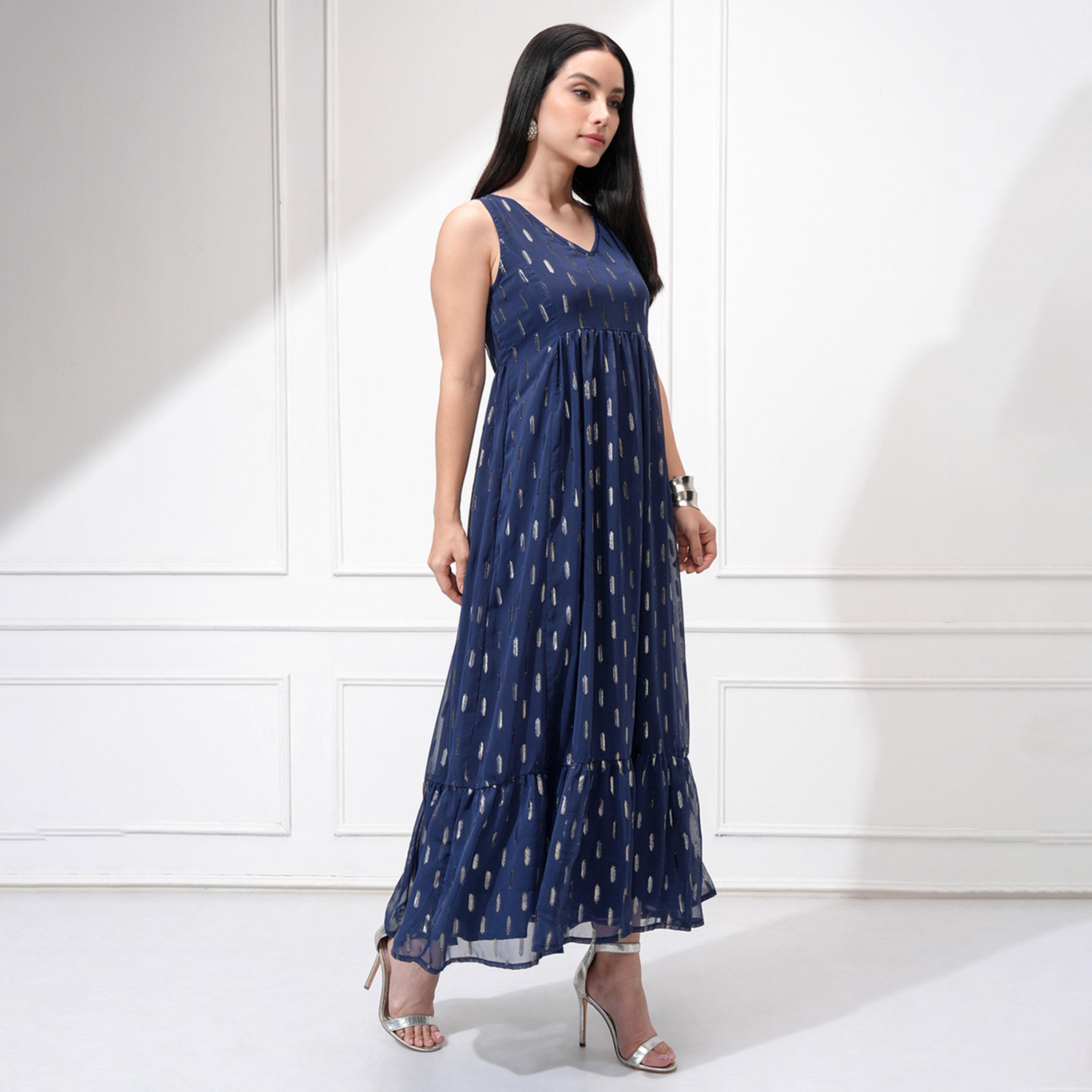فيشود × ستايلي - فستان نسائي بقصّة واسعة مطبوع بزخارف عرقية-women-clothing-dresses-image-4