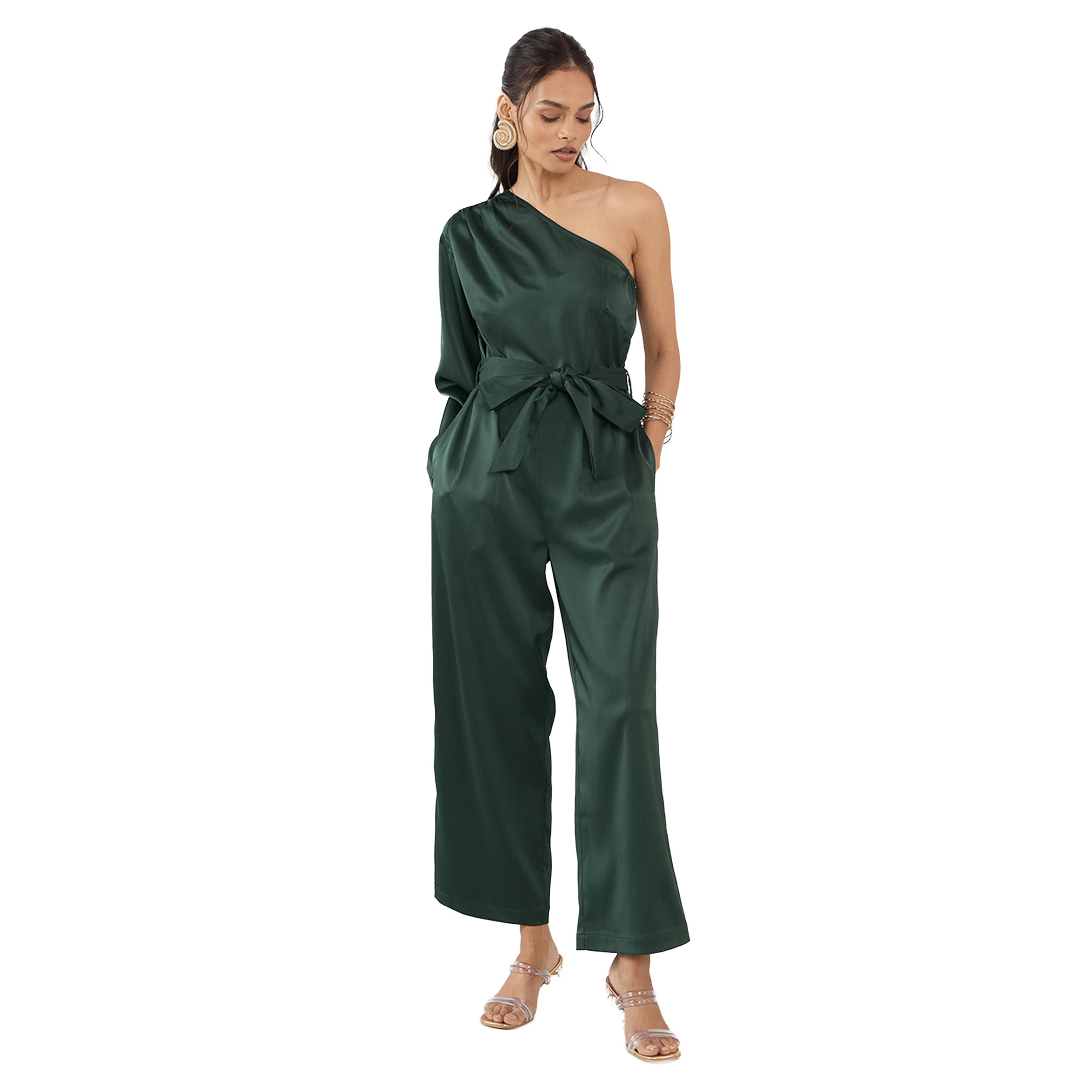 Femmella X Styli Solid Satin One Shoulder Jumpsuit-women-clothing-jumpsuits-image-1
