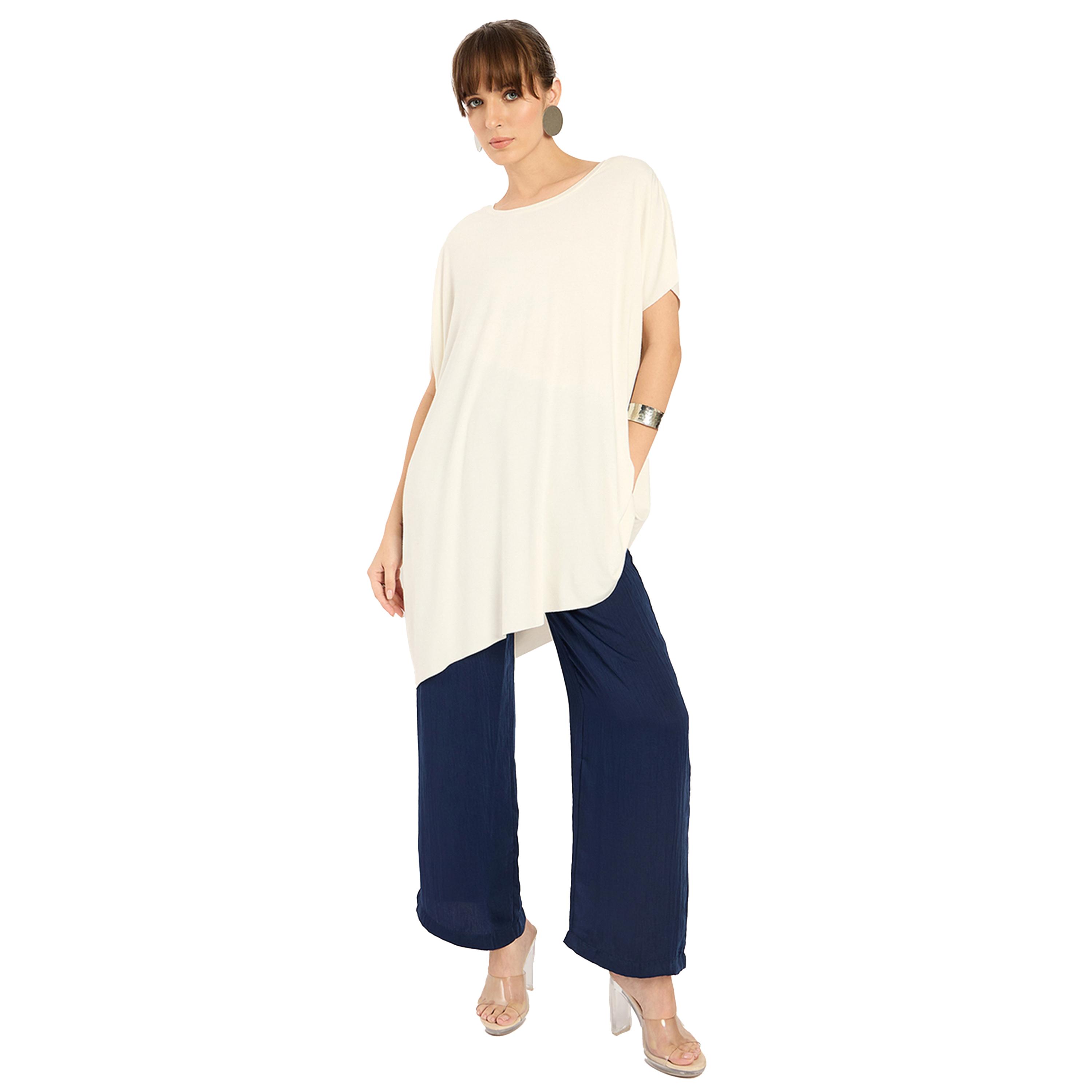 فيميلا × ستايلي-  سروال مستقيم من الساتان مطوي-women-clothing-bottoms-trousers-image-5