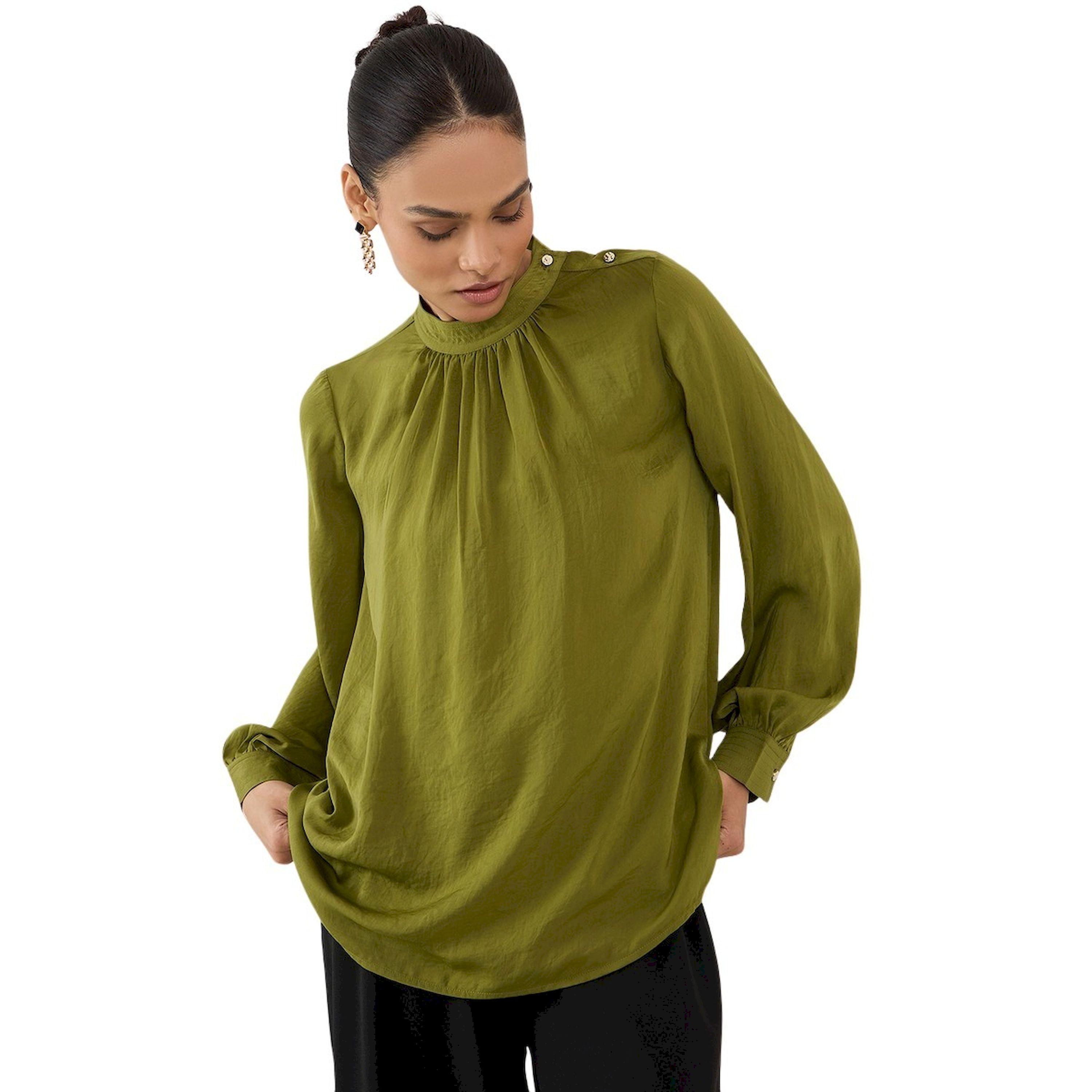 فيميلا × ستايلي-  بلوزة من الساتان العادي مع أزرار على الكتف-women-clothing-shirtsandblouses-blouses-image-1