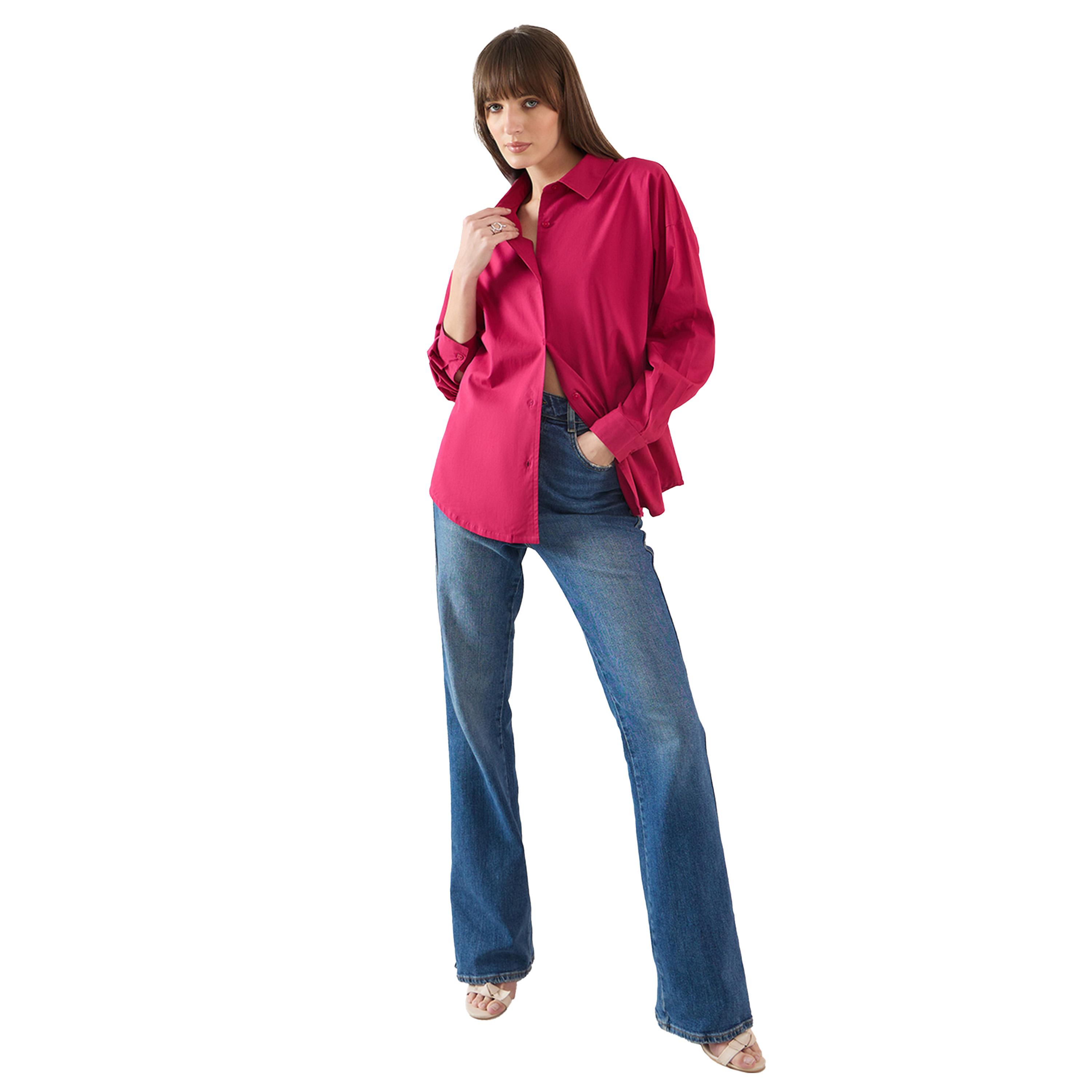 Femmella X Styli Solid Back Button Detail Dropped Shoulder Shirt-women-clothing-shirtsandblouses-shirts-image-4