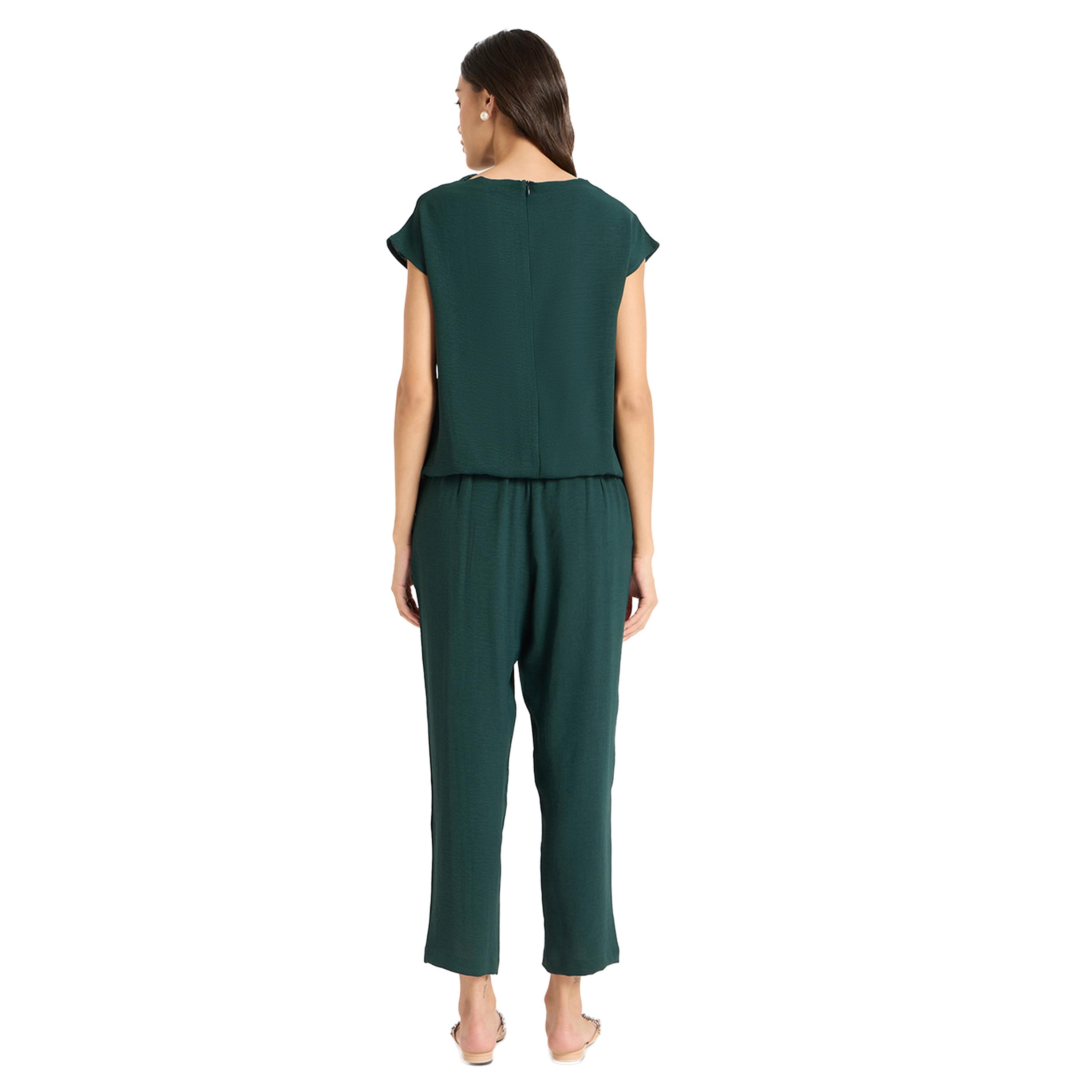 Femmella X Styli Solid Cowl Neck Top and Pants Co-Ords-women-clothing-coordsets-image-1