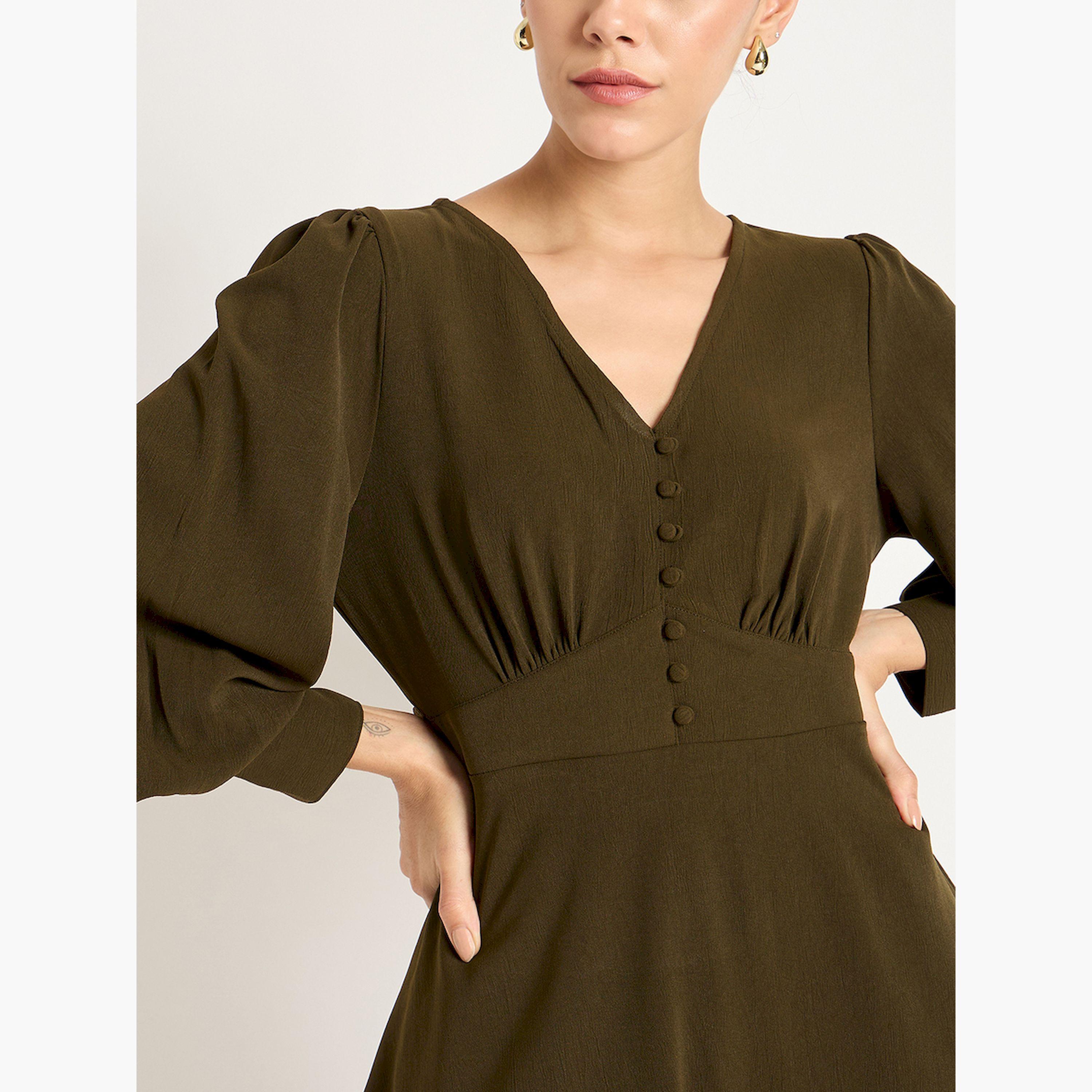 Femmella X Styli Solid V Neck Top and Pants Co-Ords-women-clothing-coordsets-image-4