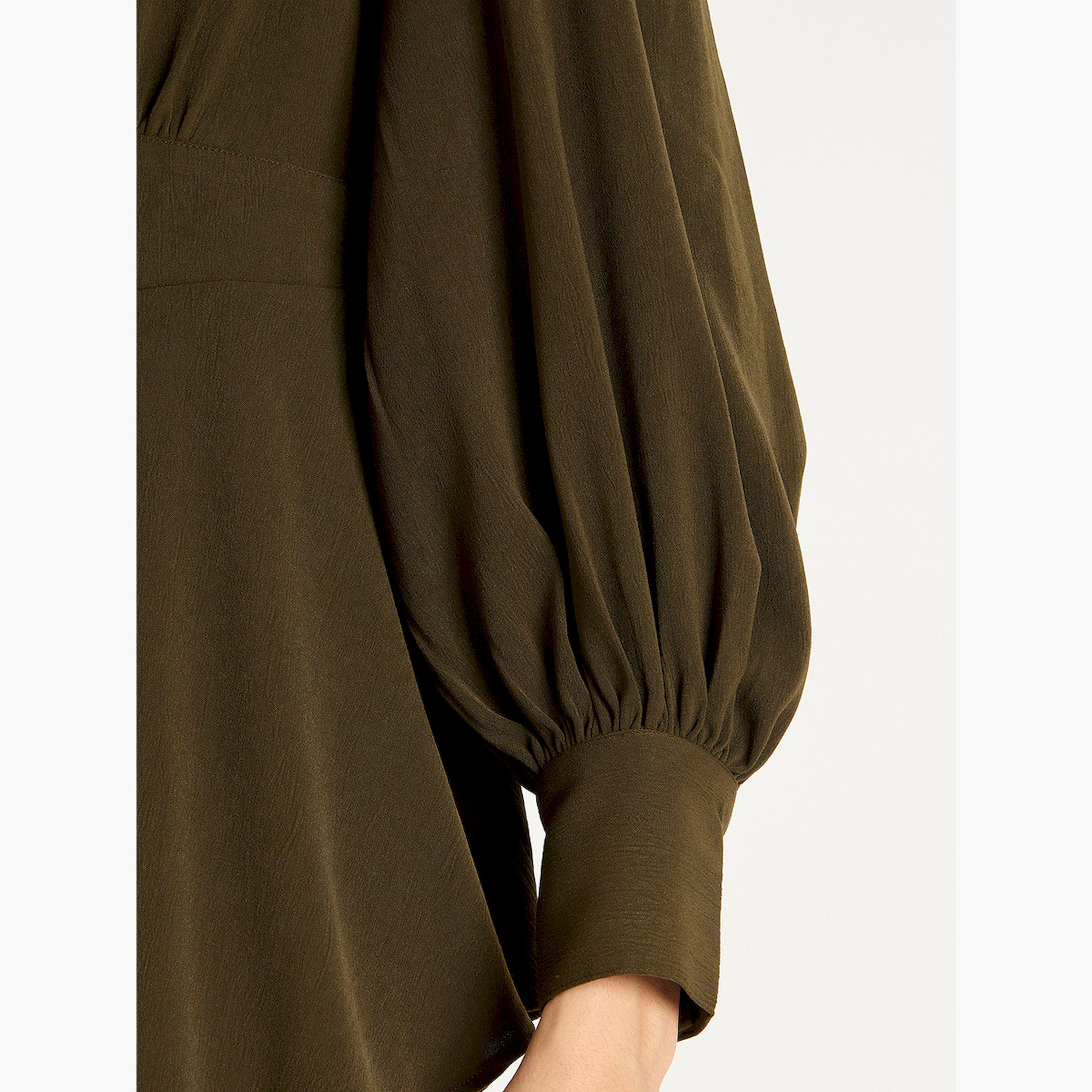 فيميلا × ستايلي-  بلوزة وبنطال سادة برقبة على شكل حرف V-women-clothing-coordsets-image-5