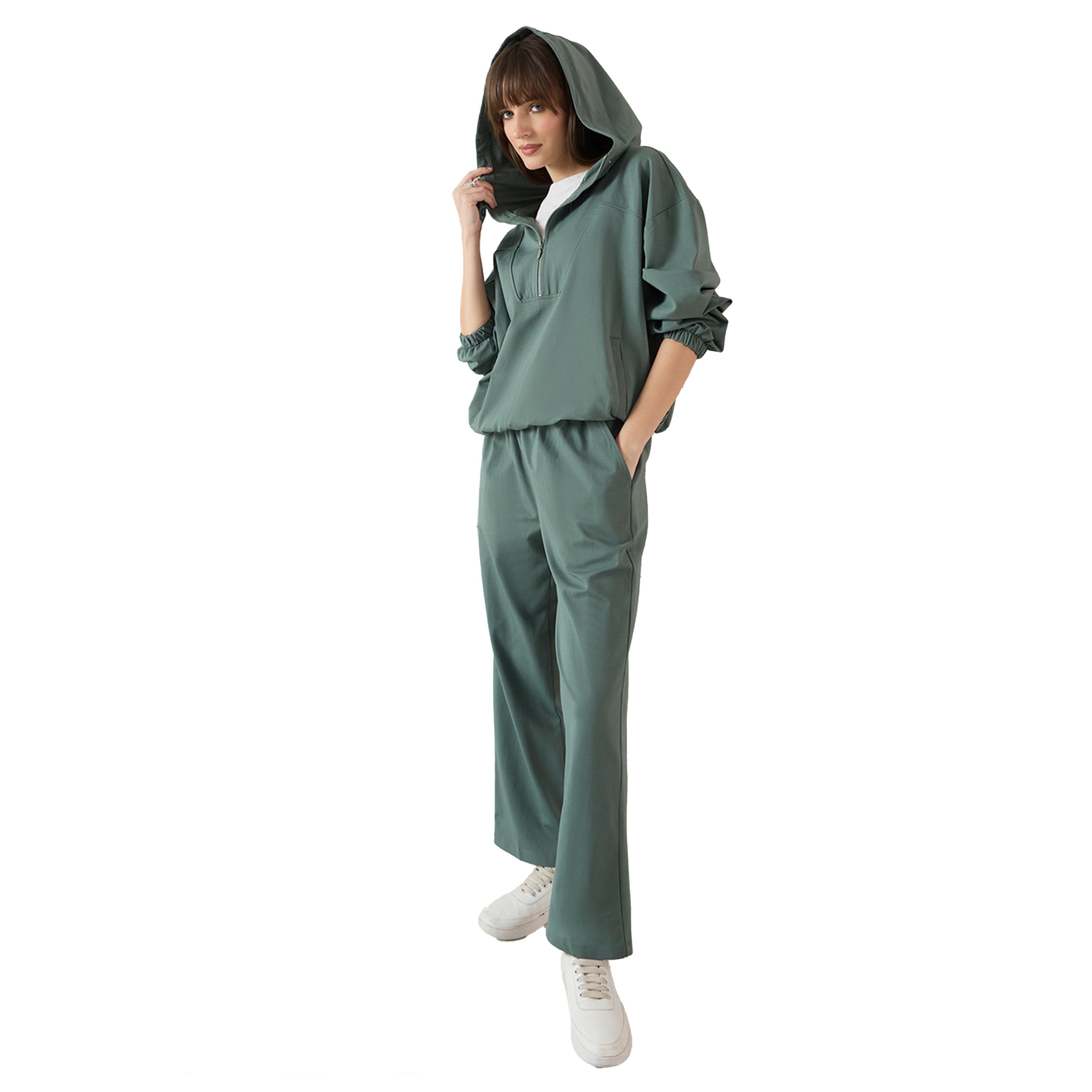 Femmella X Styli Solid Half Zip-Up Hoodie and Pants Co-Ords-women-clothing-coordsets-image-5