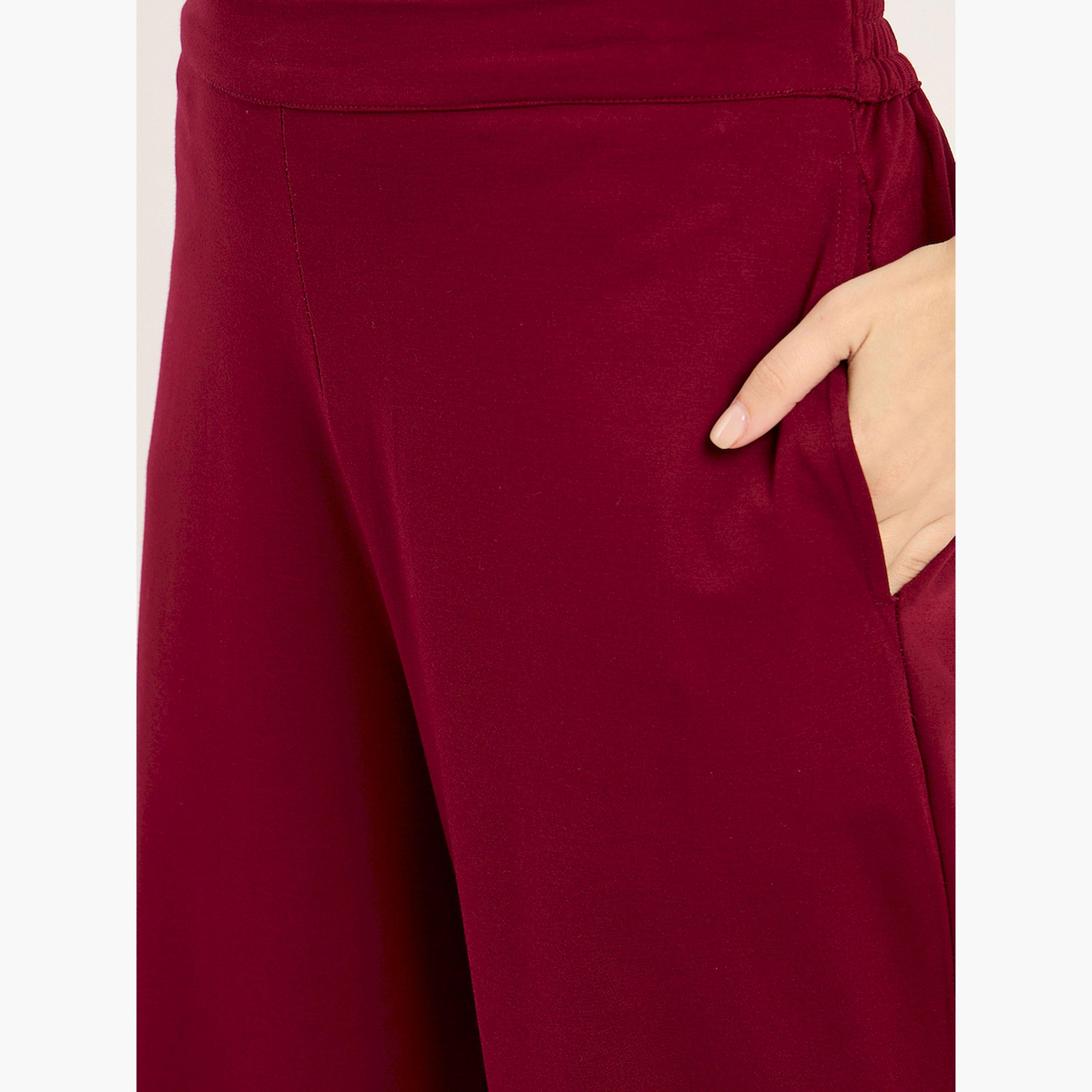 فيميلا × ستايلي-  توب وبنطال بتصميم عقدة سادة-women-clothing-coordsets-image-6