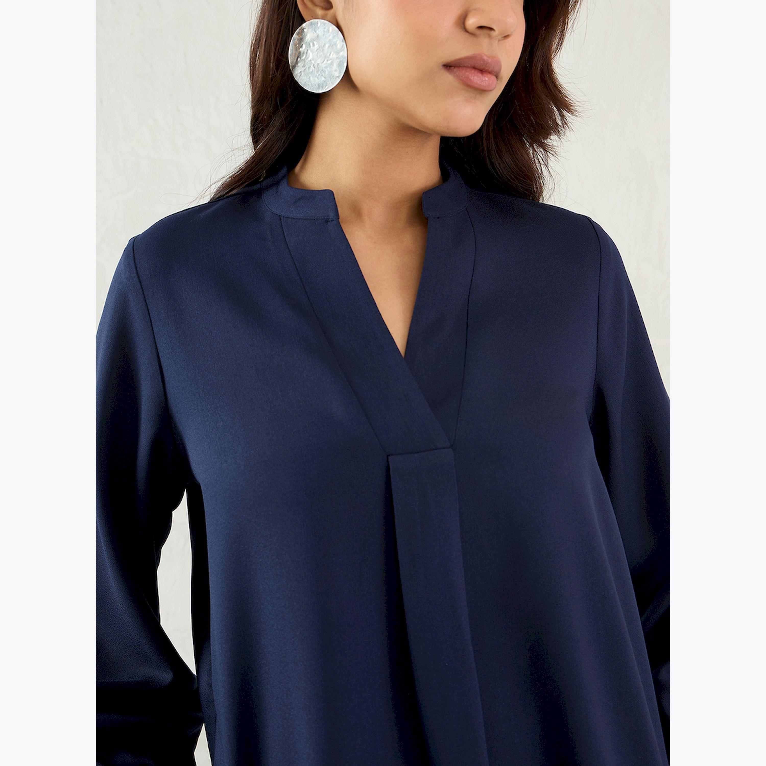 Femmella X Styli Solid Collared Top and Pants Co-Ords-women-clothing-coordsets-image-4