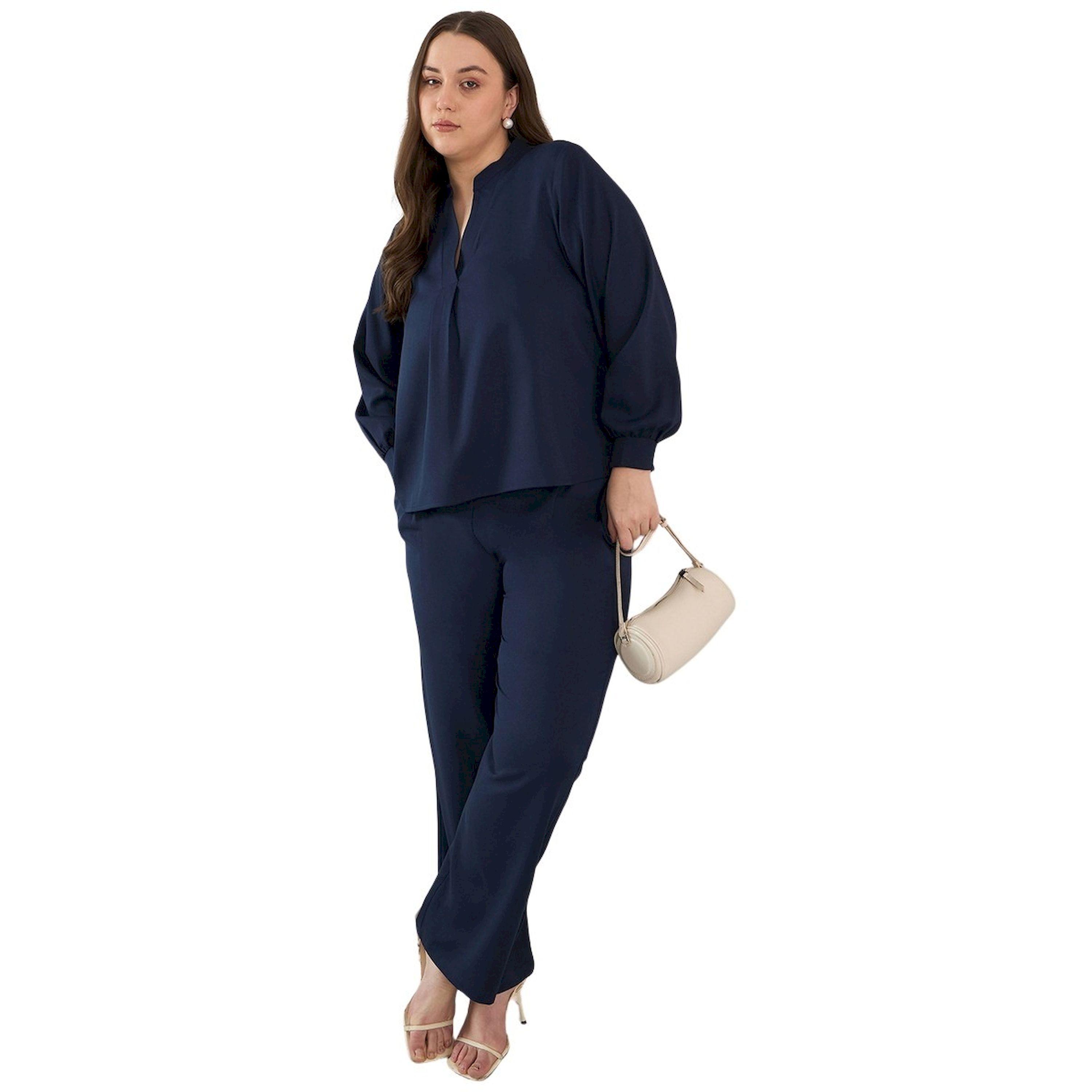 Femmella X Styli Plus Size Solid Collared Top and Pants Co-Ords-women-clothing-dresses-image-6