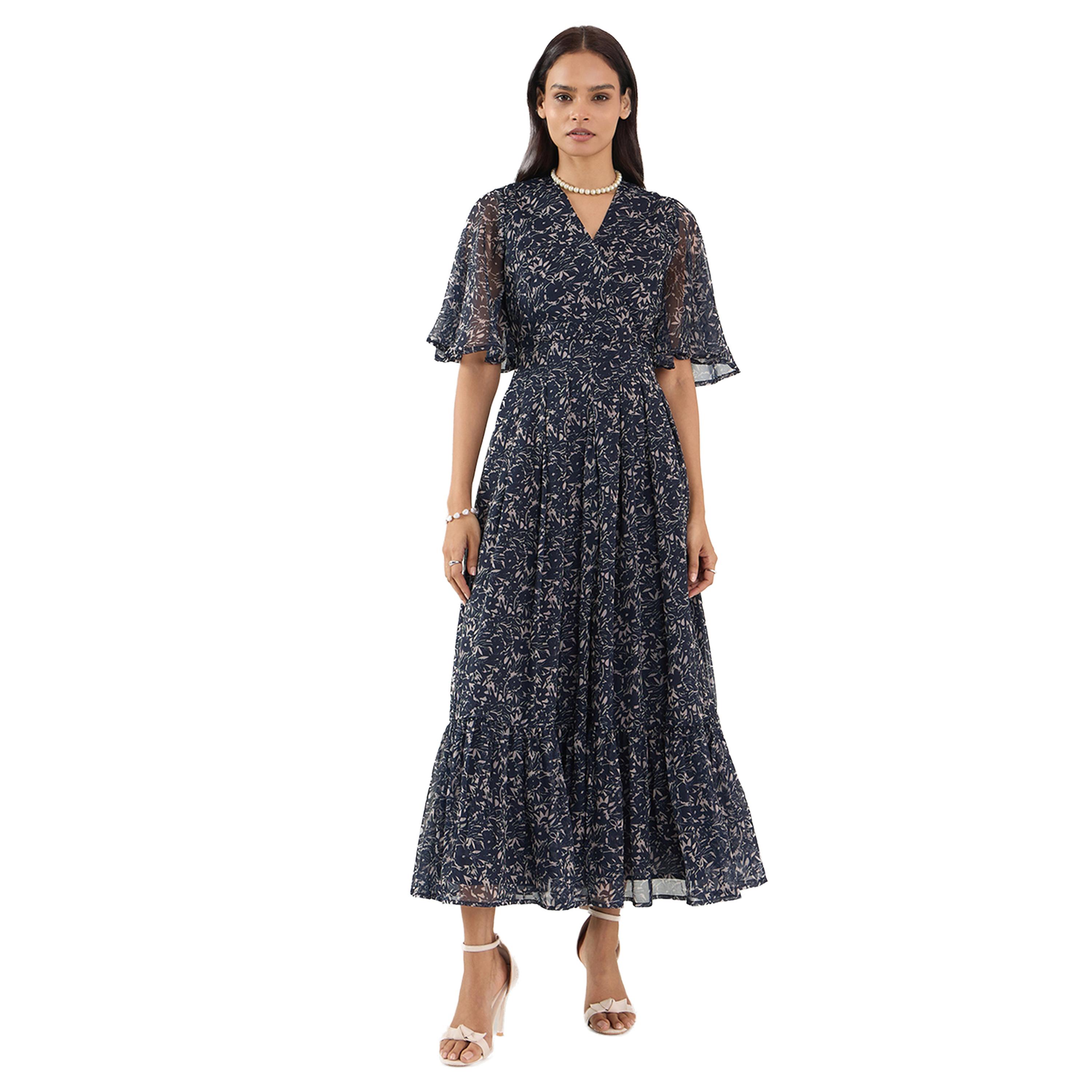 Femmella X Styli Floral Print Wrap Look A-Line Maxi Dress-women-clothing-dresses-image-1