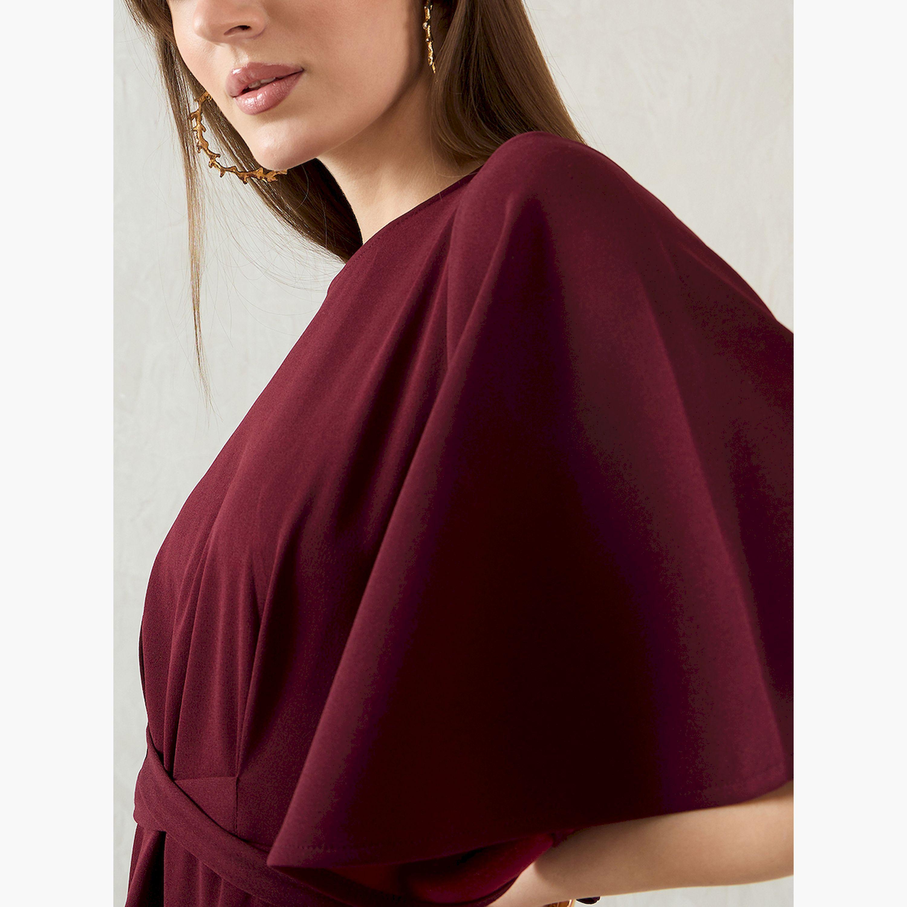Femmella X Styli Solid Asymmetric Hem A-Line Midi Dress-women-clothing-dresses-image-4