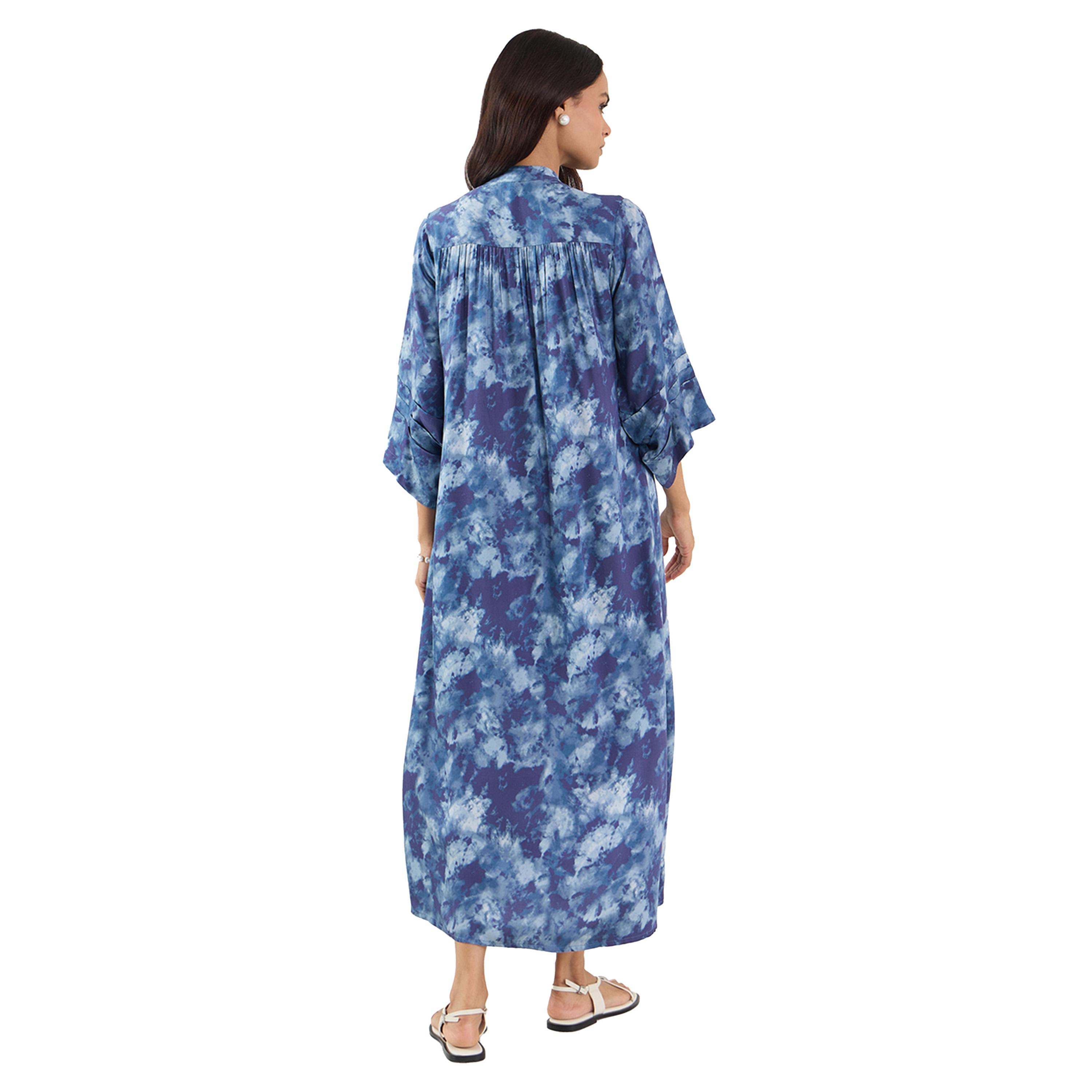Femmella X Styli Abstract Print Button Down A-Line Maxi Dress-women-clothing-dresses-image-4
