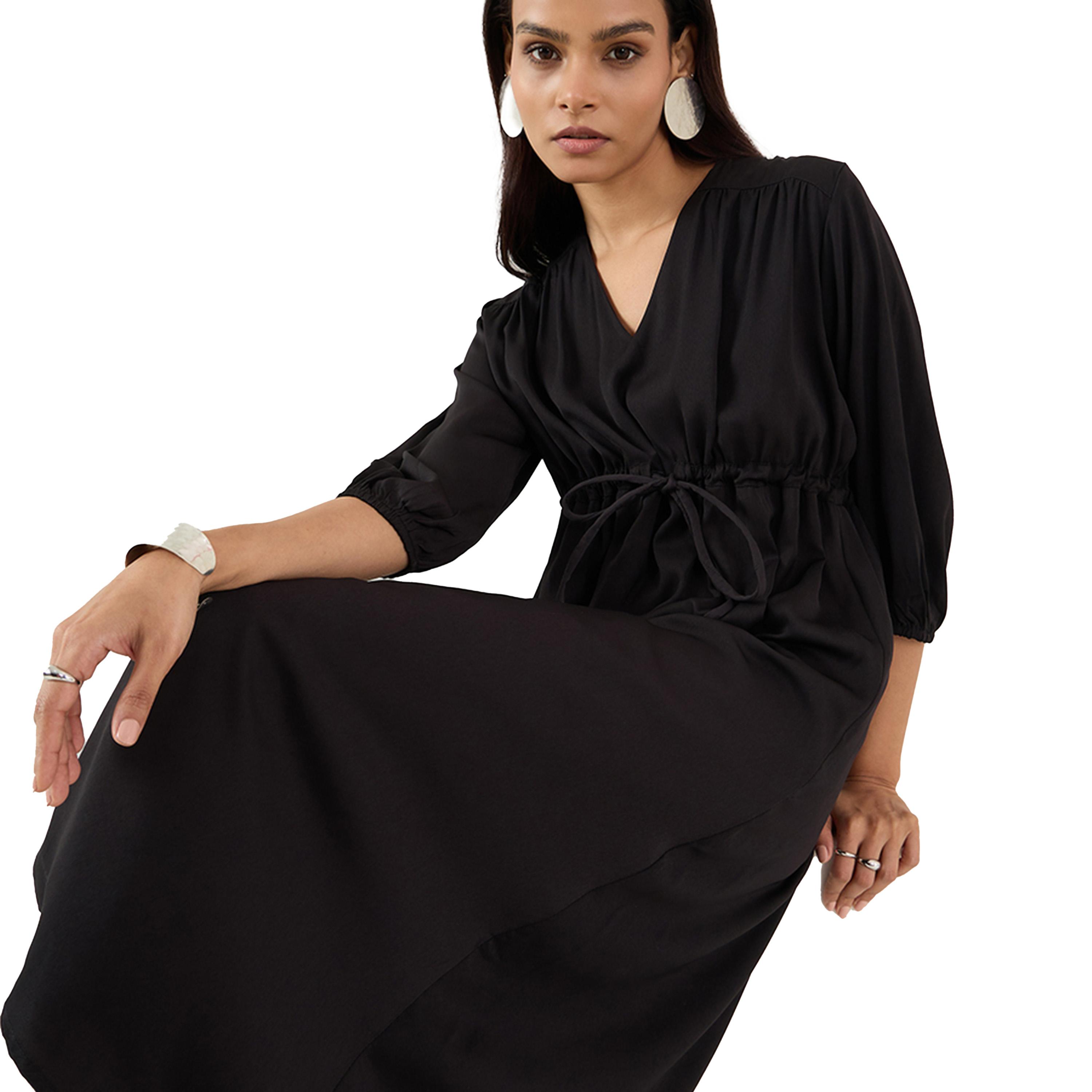 Femmella X Styli Solid Tie Waist A-Line Midi Dress-women-clothing-dresses-image-5
