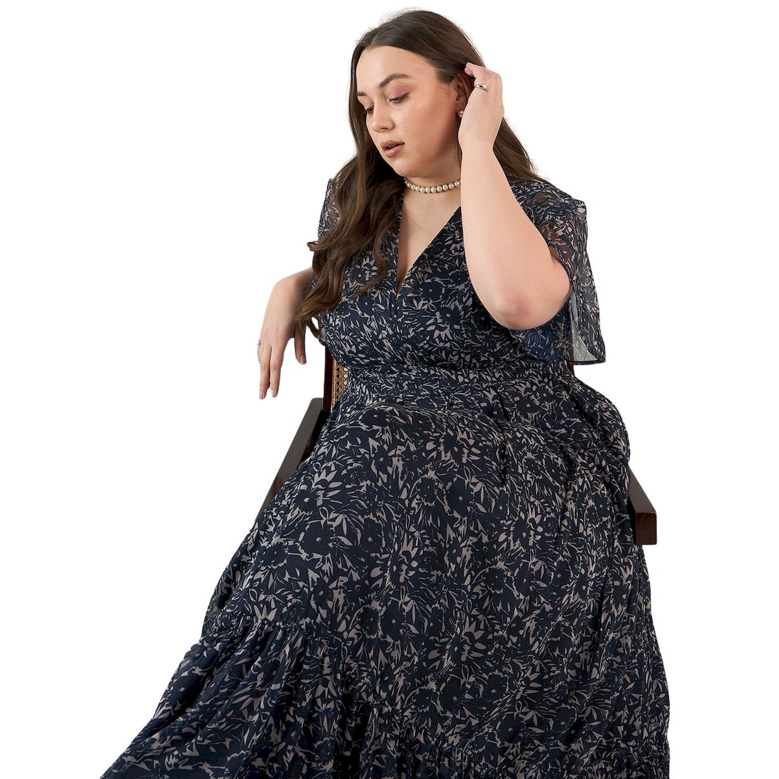 فيميلا × ستايلي-  فستان طويل بطبعات زهور ومقاس كبير قصّة A-women-clothing-dresses-image-5
