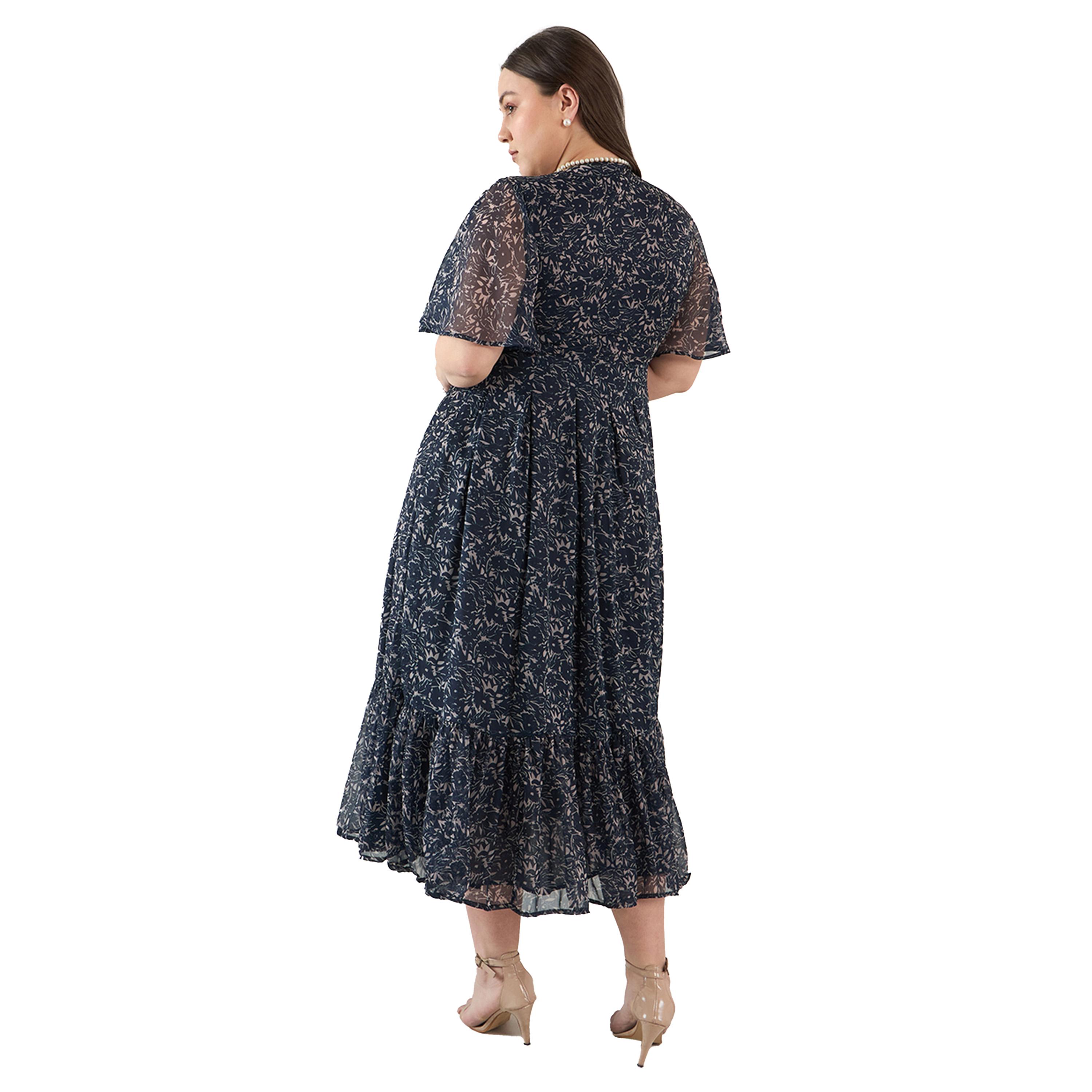 فيميلا × ستايلي-  فستان طويل بطبعات زهور ومقاس كبير قصّة A-women-clothing-dresses-image-6