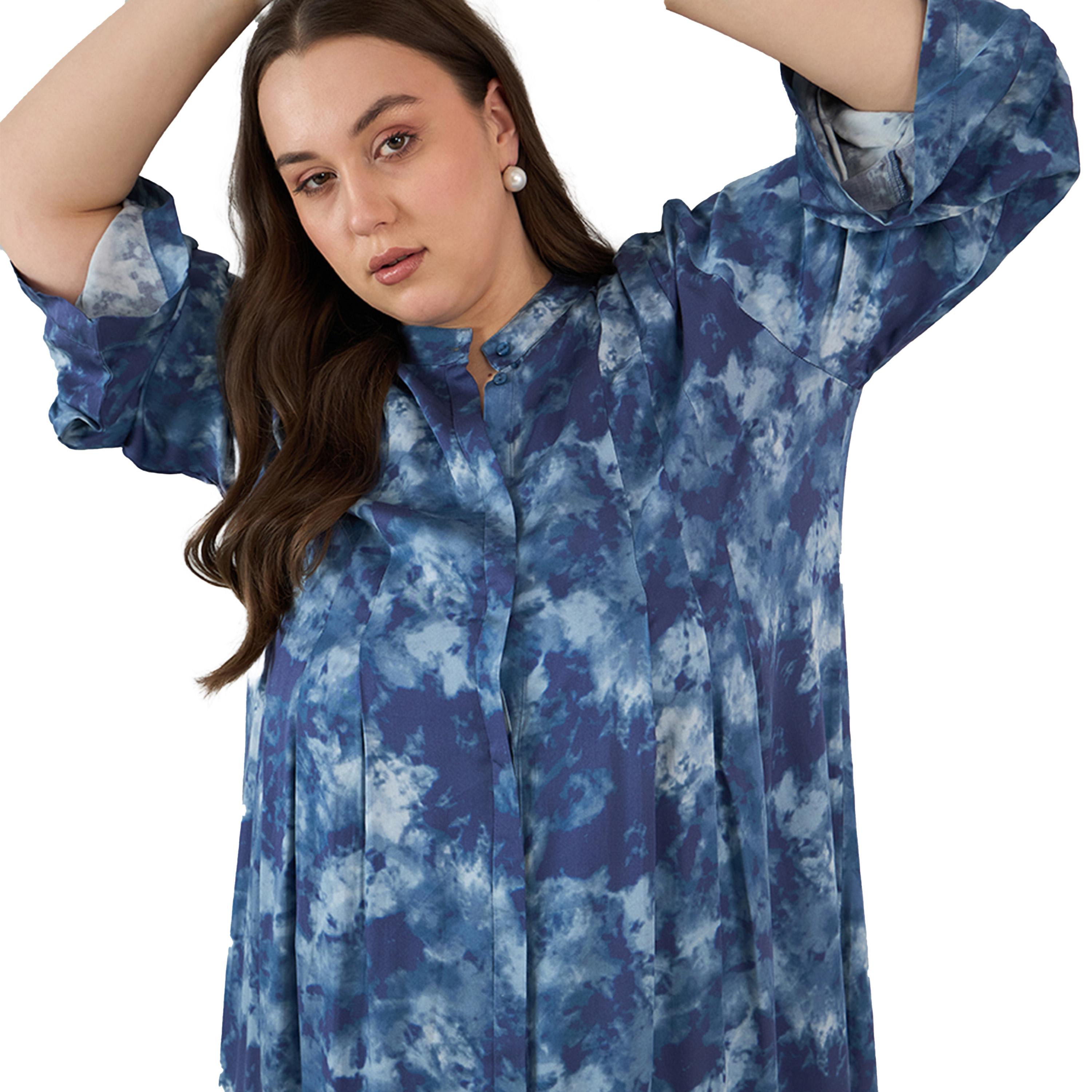 Femmella X Styli Plus Size Abstract Print Button Down A-Line Maxi Dress-women-clothing-dresses-image-6