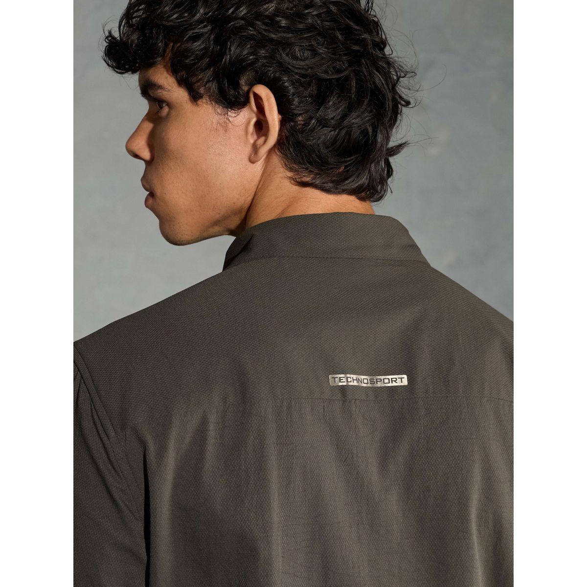 Technosport Solid 2-Way Stretch Long Sleeve Regular Fit Shirt-men-clothing-shirts-image-4